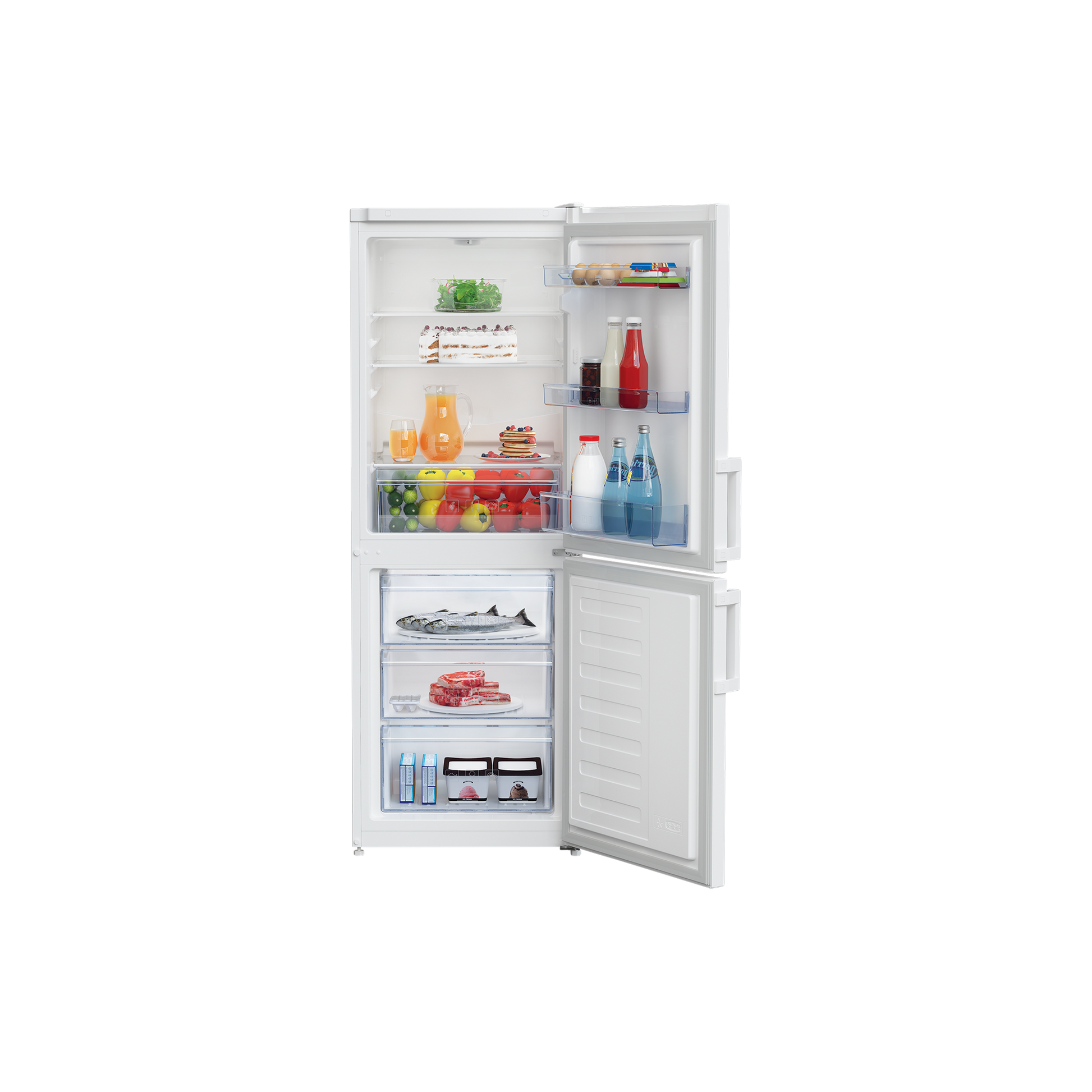 Réfrigérateur Avec Congélateur 229 L Reconditionné BEKO CSA240M31WN : vue de l'intérieur