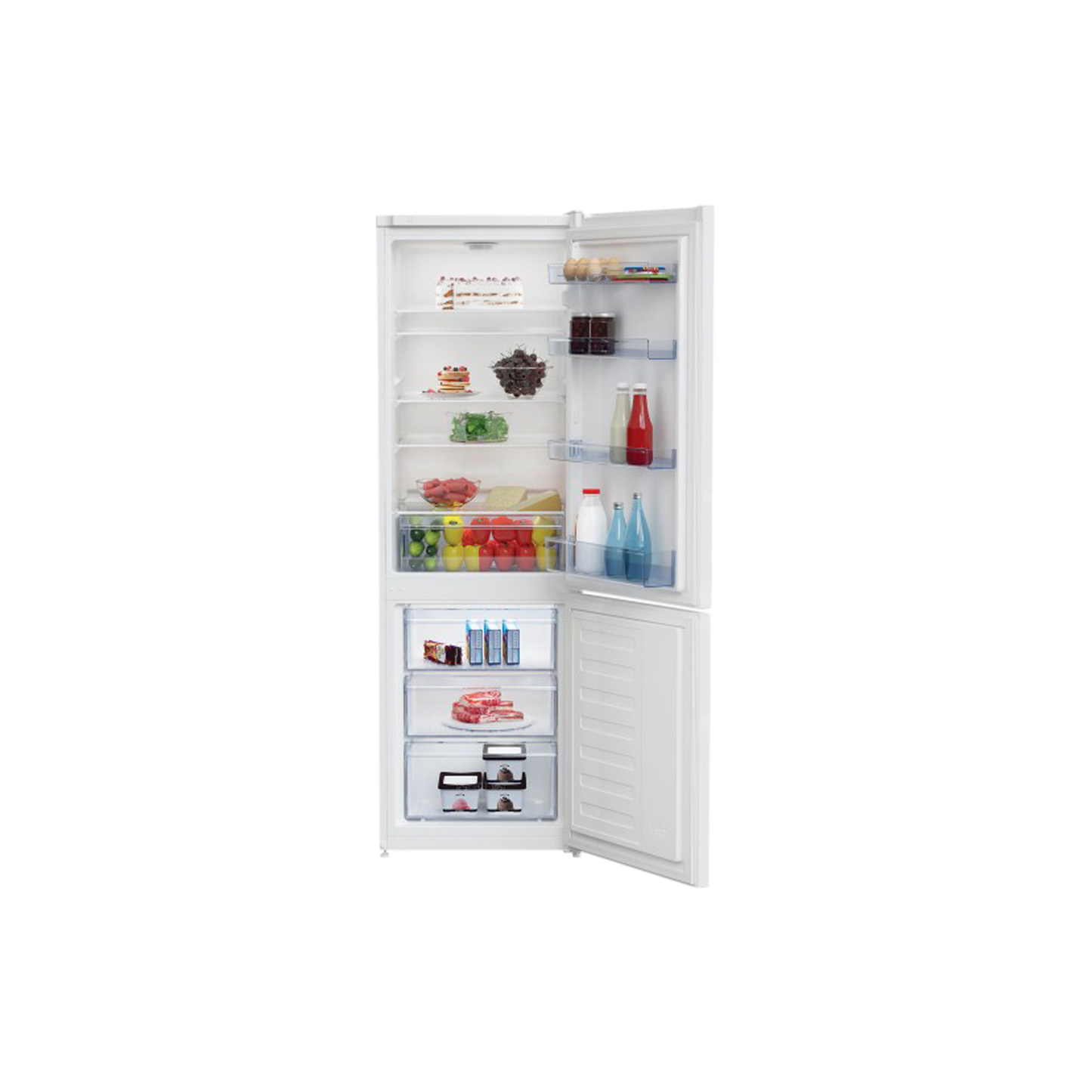 Réfrigérateur Avec Congélateur 262 L Reconditionné BEKO RCSA270K30WN : vue de l'intérieur
