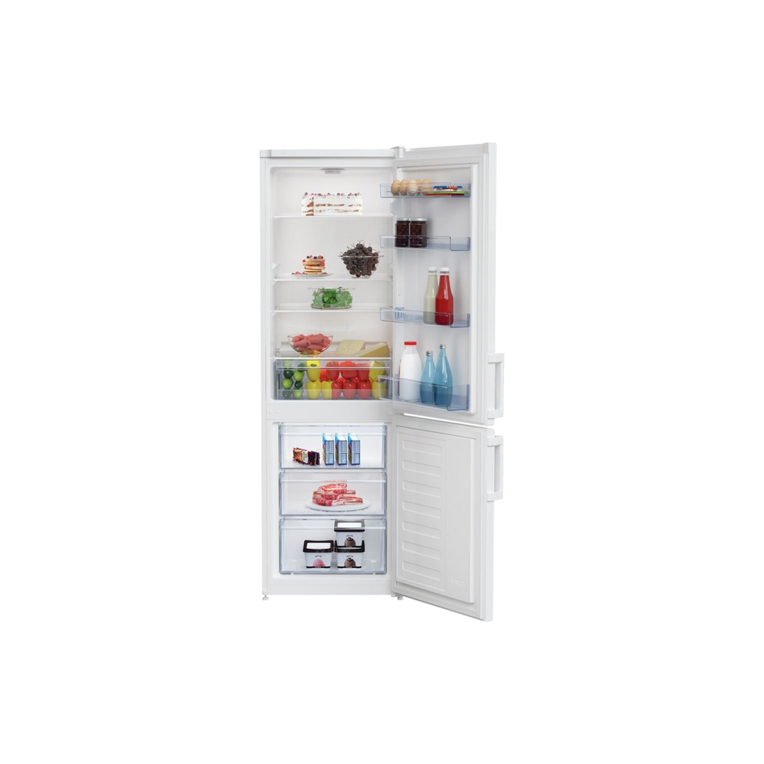 Réfrigérateur Avec Congélateur 262 L Reconditionné BEKO CSA270M31WN : vue de l'intérieur