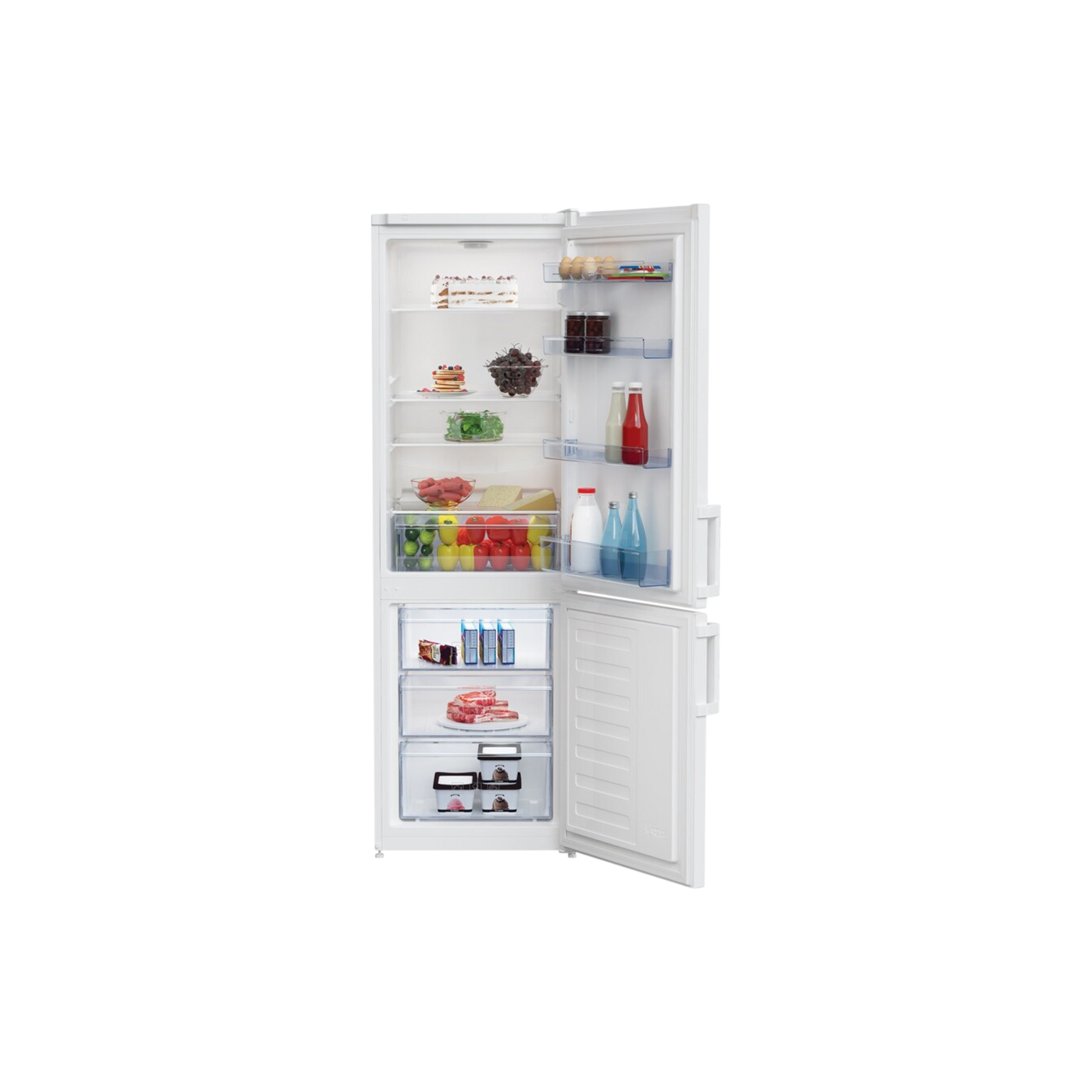 Réfrigérateur Avec Congélateur 262 L Reconditionné BEKO CSA270M31WN : vue de l'intérieur
