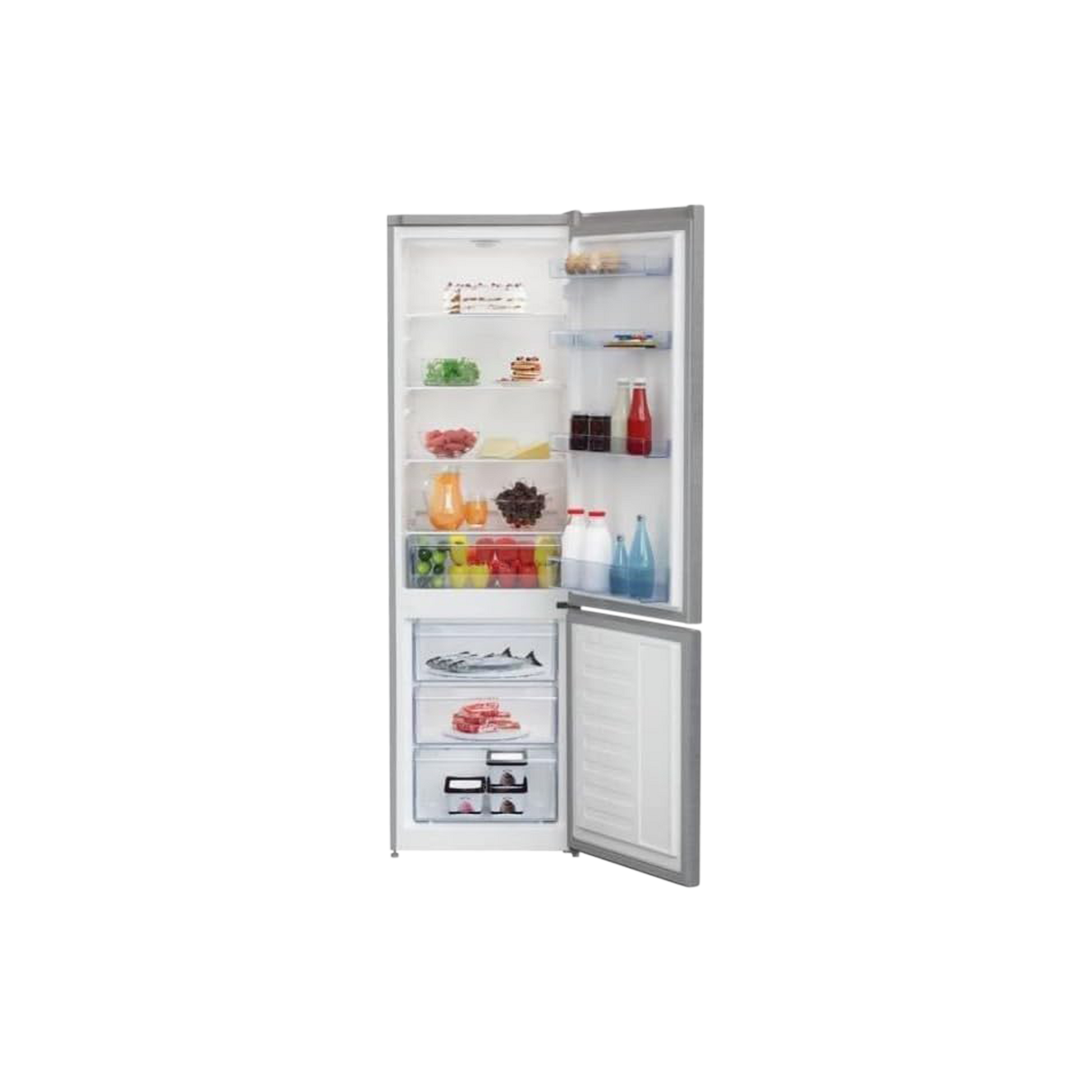 Réfrigérateur Avec Congélateur 262 L Reconditionné BEKO RCSA270K30XBN : vue de l'intérieur