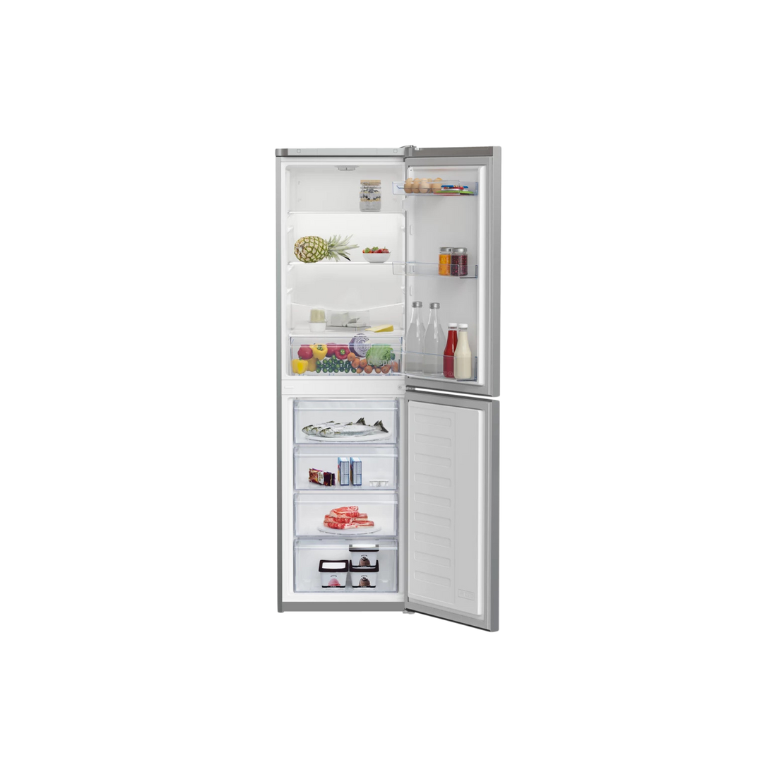 Réfrigérateur Avec Congélateur 291 L Reconditionné BEKO RCSA300K40WN : vue de l'intérieur