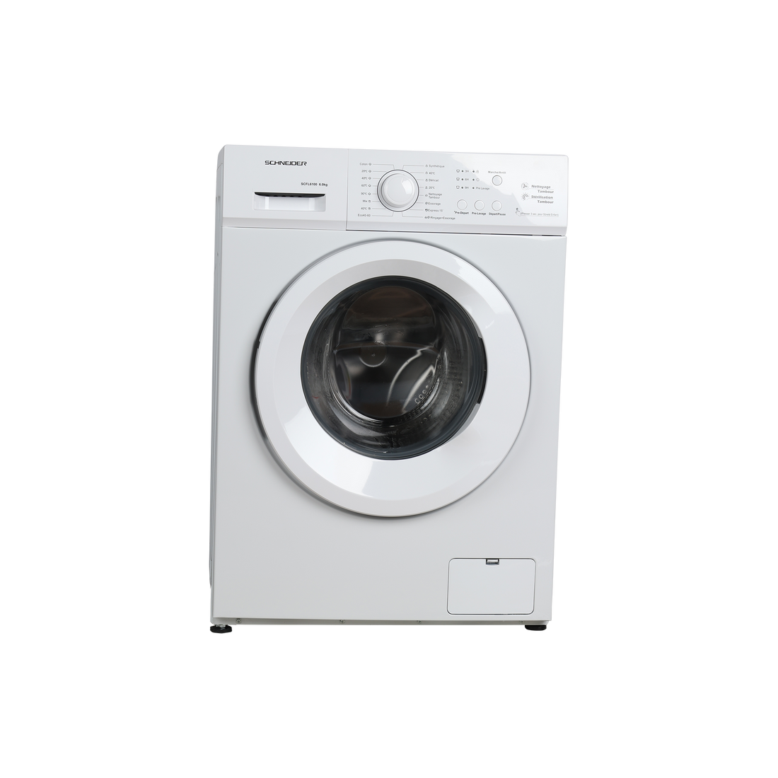 Lave-Linge Hublot 6 kg Reconditionné SCHNEIDER SCFL6100 : vue de face