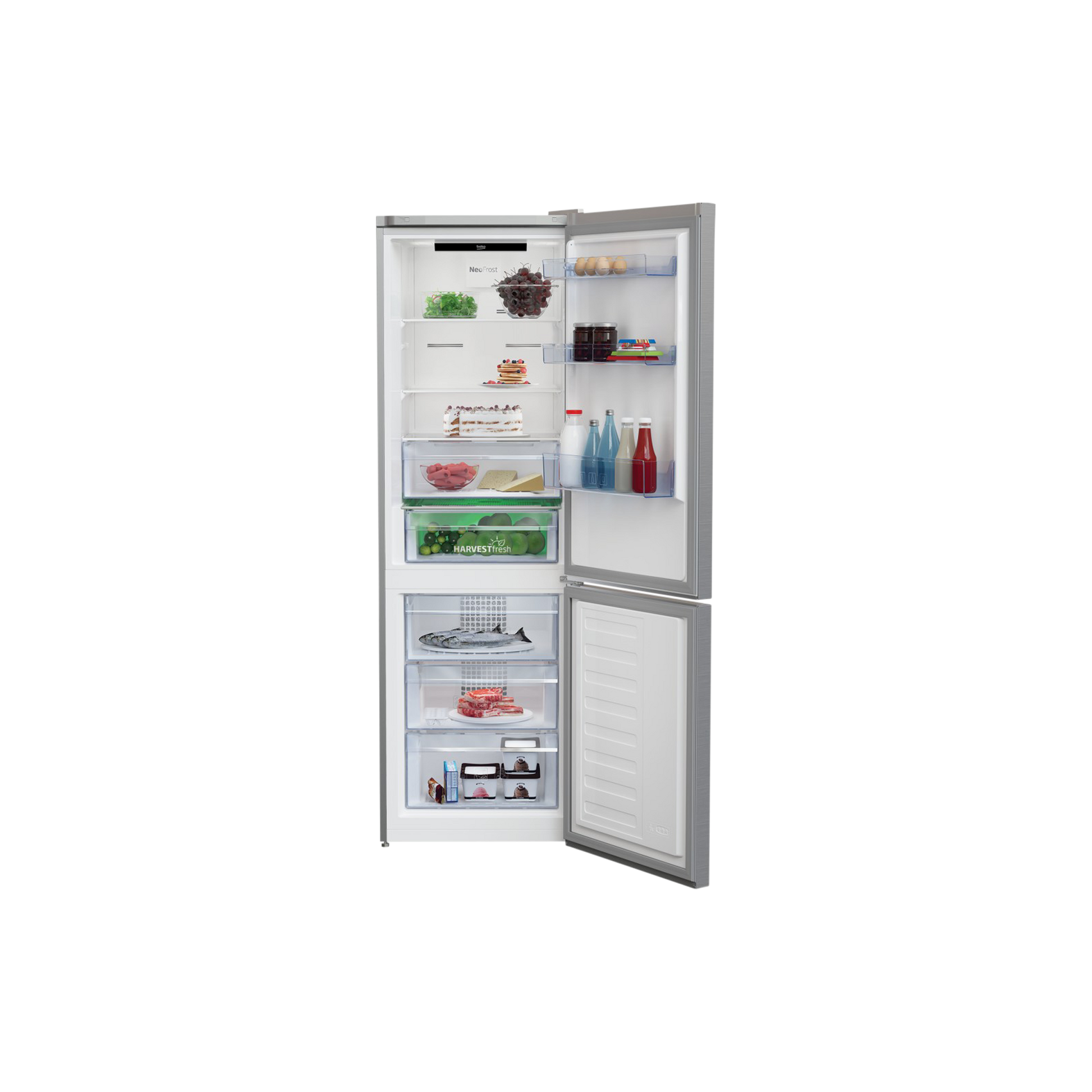Réfrigérateur Avec Congélateur 324 L Reconditionné BEKO RCNA366E40ZXBN : vue de l'intérieur