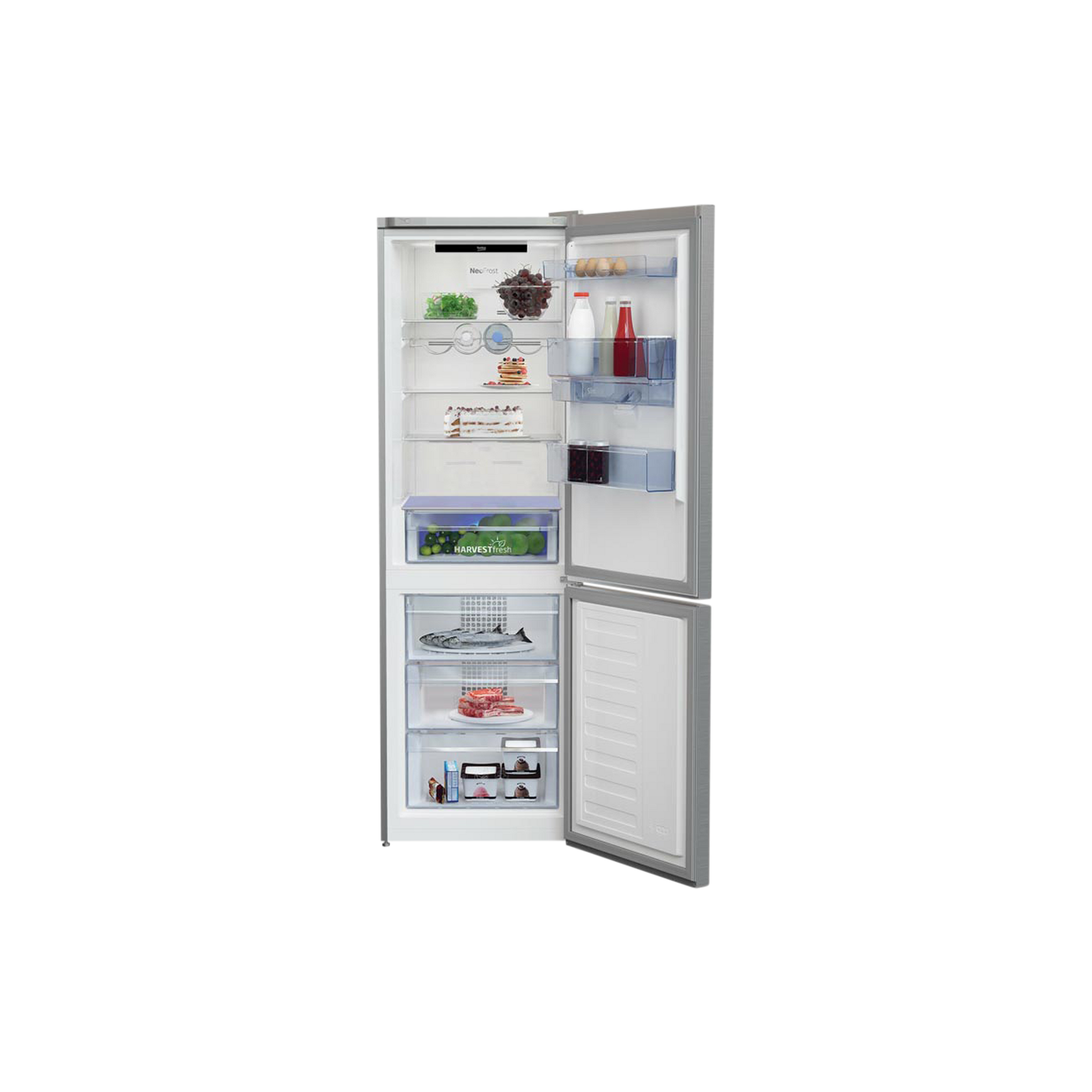 Réfrigérateur Avec Congélateur 324 L Reconditionné BEKO MCNA366E40DXBN : vue de l'intérieur