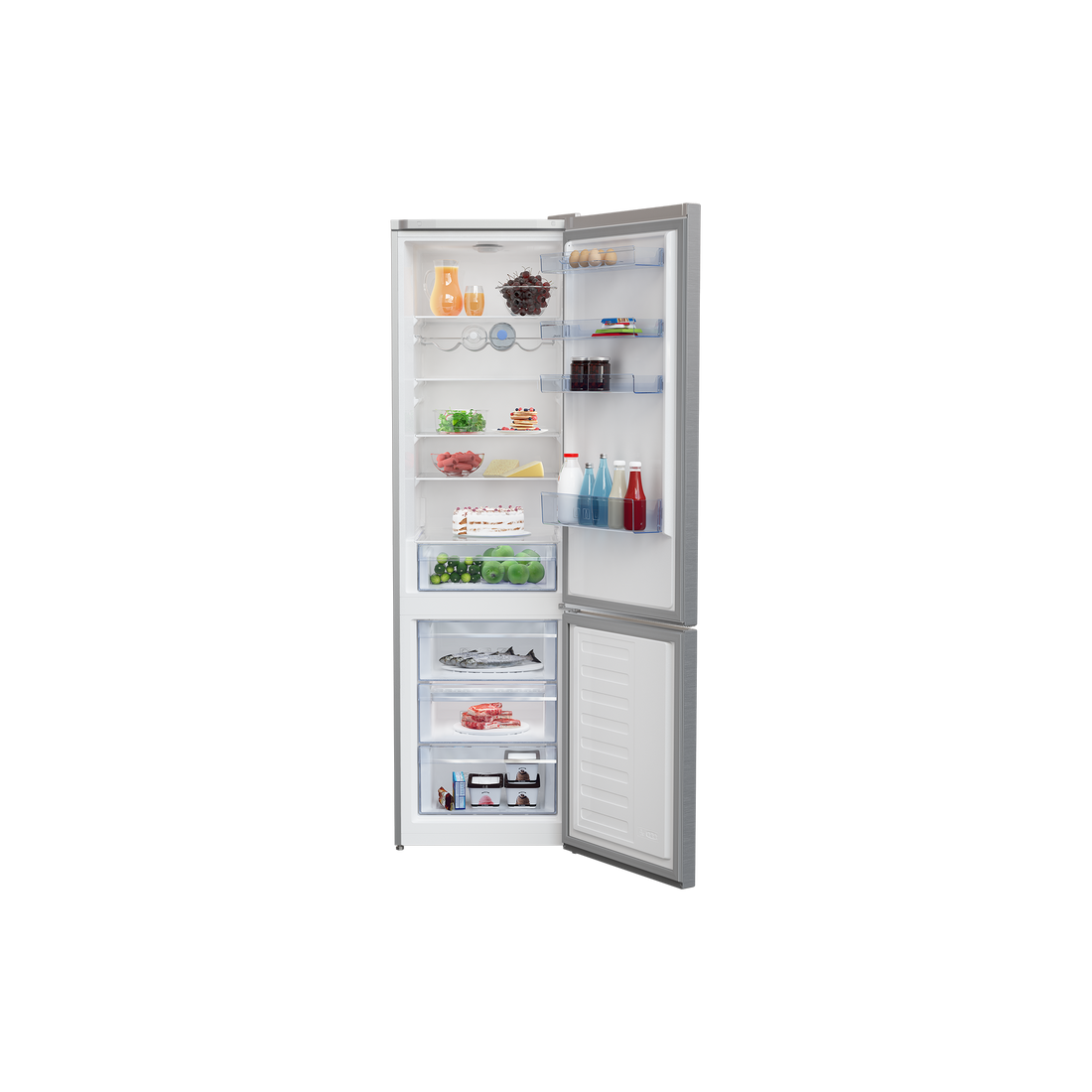 Réfrigérateur Avec Congélateur 386 L Reconditionné BEKO RCSA406K30XB : vue de l'intérieur