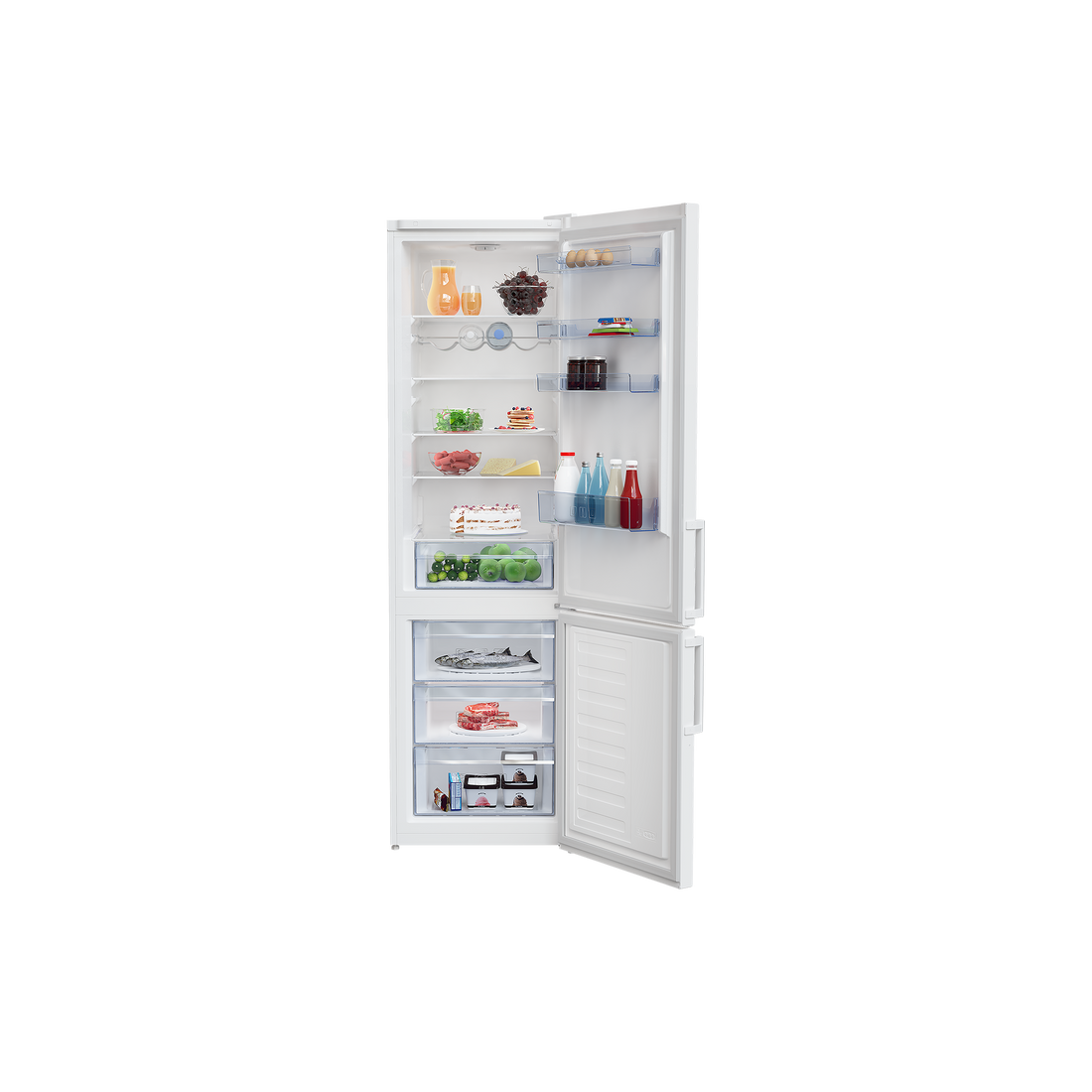 Réfrigérateur Avec Congélateur 386 L Reconditionné BEKO RCSA406K31XB : vue de l'intérieur