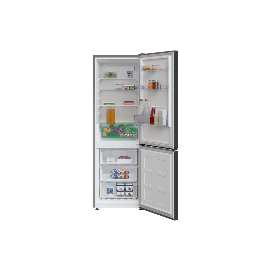 Réfrigérateur Avec Congélateur 301 L Reconditionné BEKO B3RCNA344HXBR : vue de l'intérieur