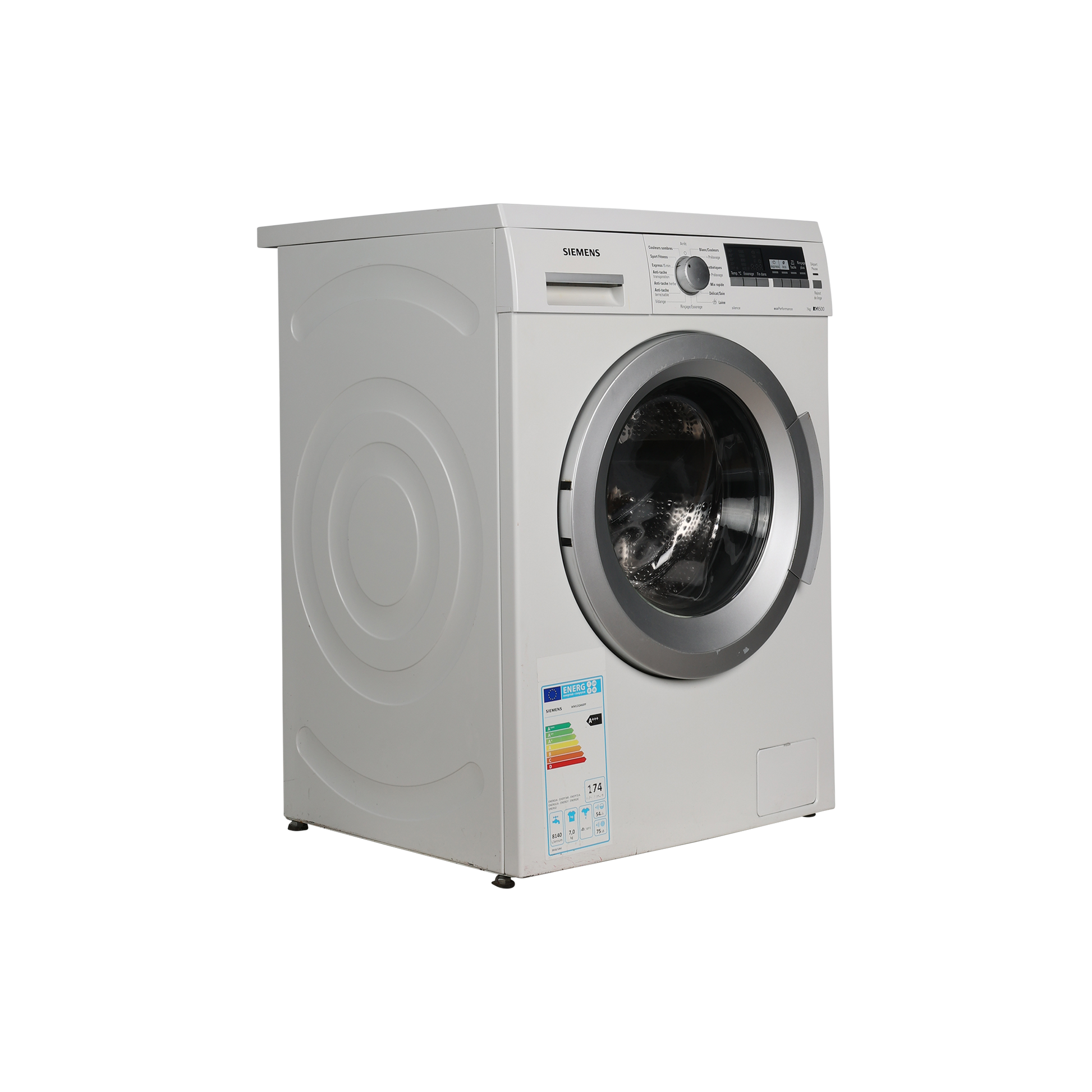 Lave-Linge Hublot 7 kg Reconditionné SIEMENS WM12Q460FF : vue du côté droit