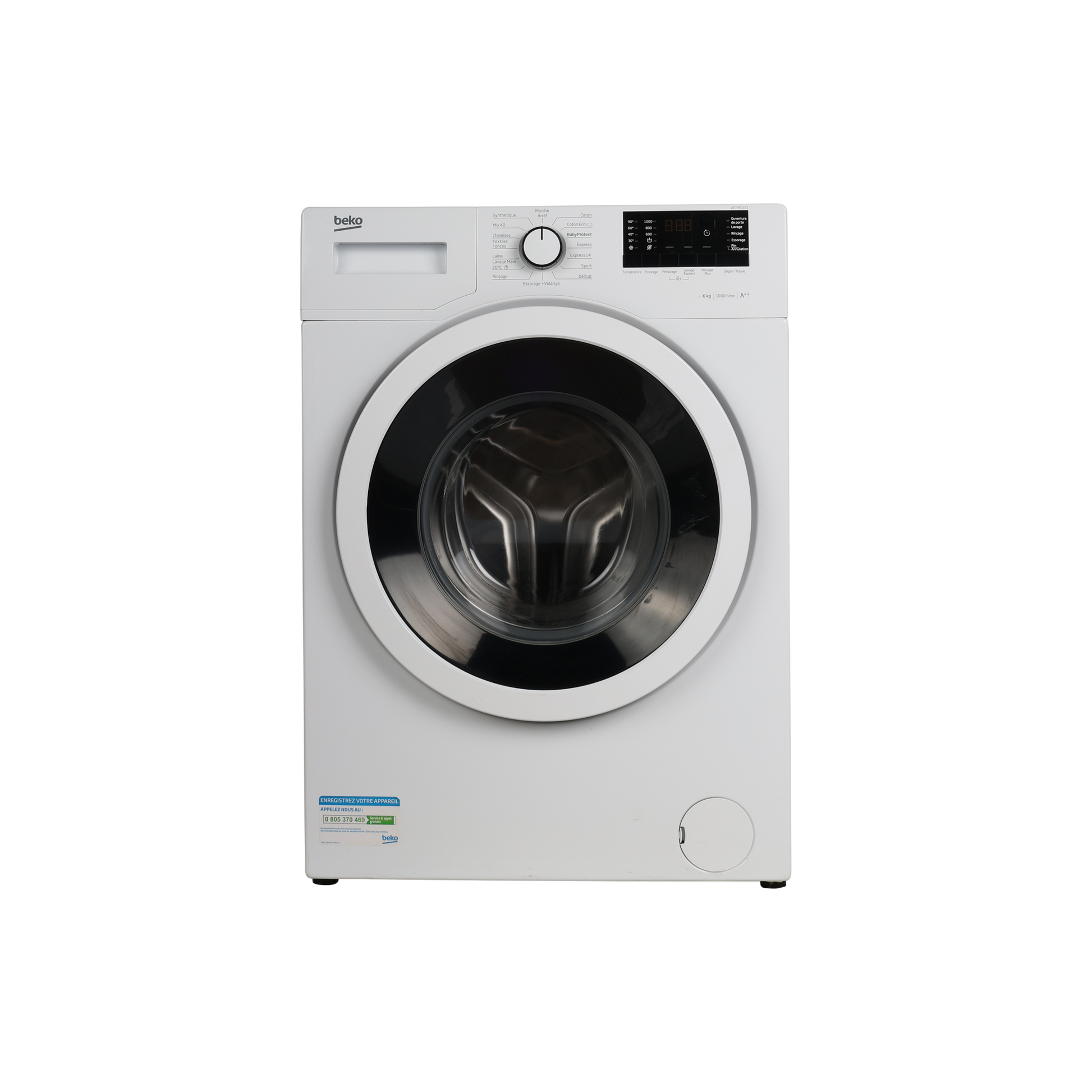 Lave-Linge Hublot 6 kg Reconditionné BEKO WCY6100 : vue de face