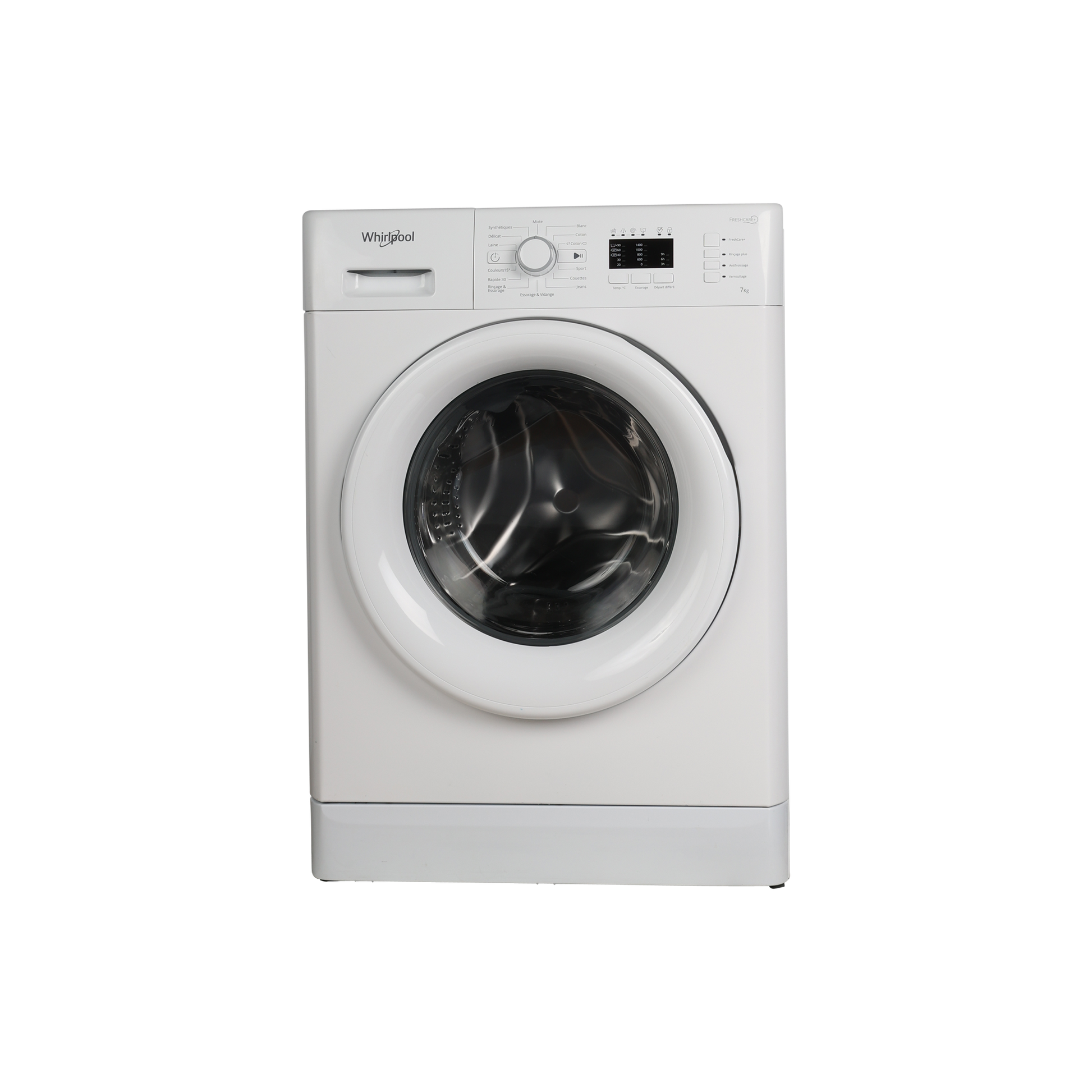 Lave-Linge Hublot 7 kg Reconditionné WHIRLPOOL FWL71452WFR : vue de face
