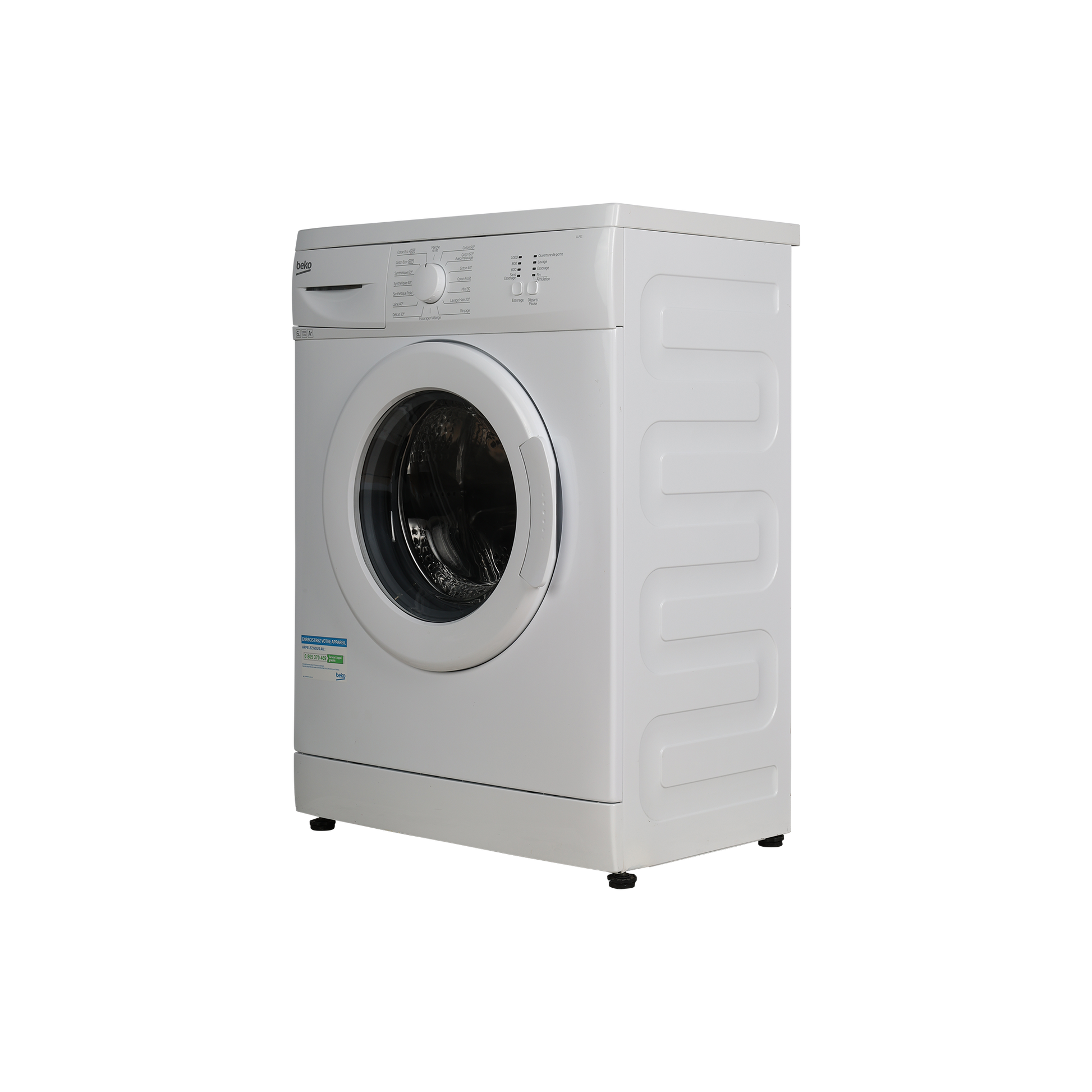 Lave-Linge Hublot 6 kg Reconditionné BEKO LLF61 : vue du côté droit