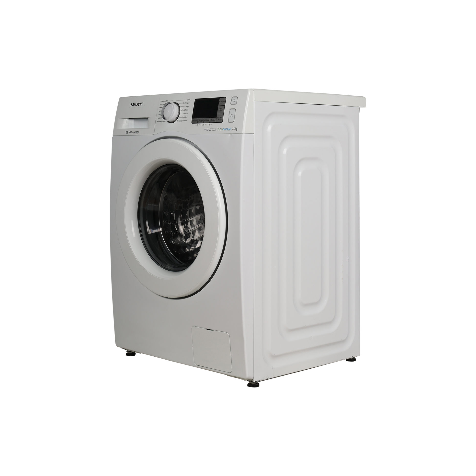 Lave-Linge Hublot 7 kg Reconditionné SAMSUNG WF70F5E3U4W : vue du côté gauche