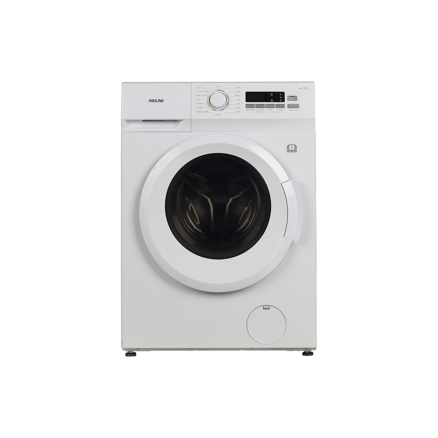 Lave-Linge Sechant 8 kg Reconditionné PROLINE WDP75 : vue de face