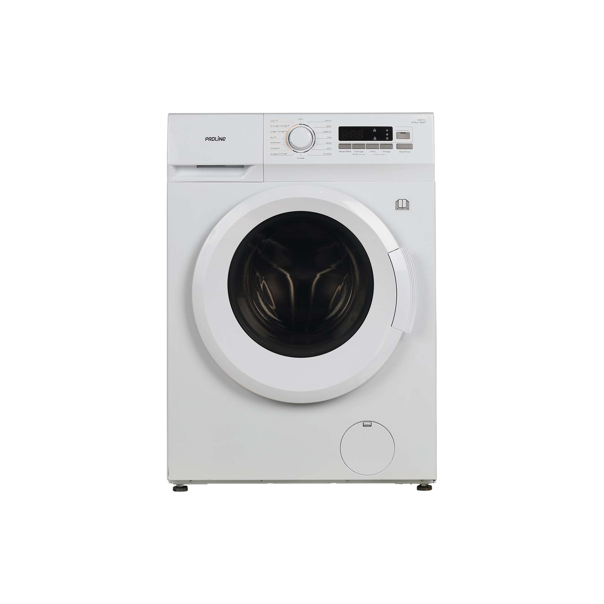 Lave-Linge Sechant 8 kg Reconditionné PROLINE WDP75 : vue de face