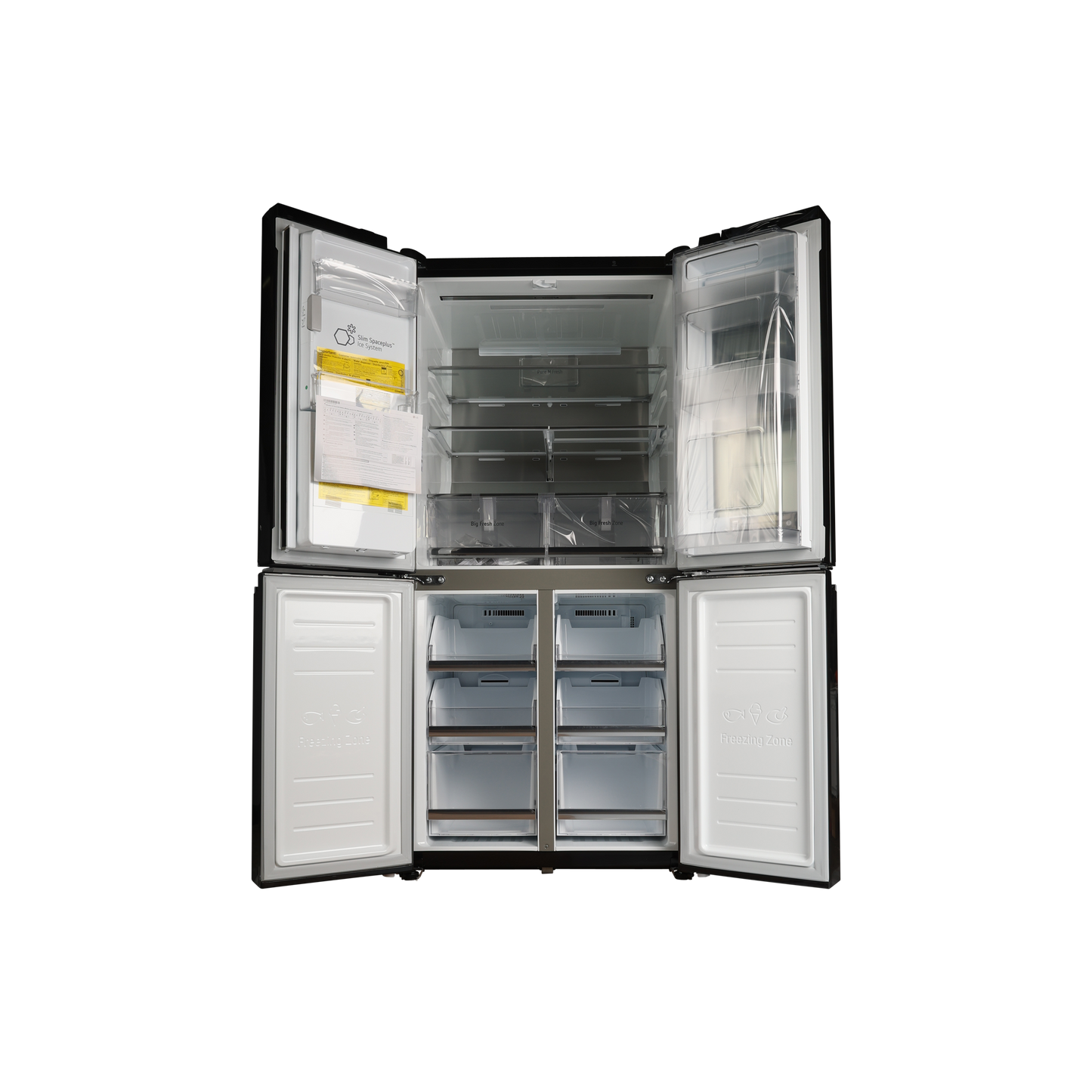 Réfrigérateur Multi-Portes 508 L Reconditionné LG GMX844MC6F : vue de l'intérieur