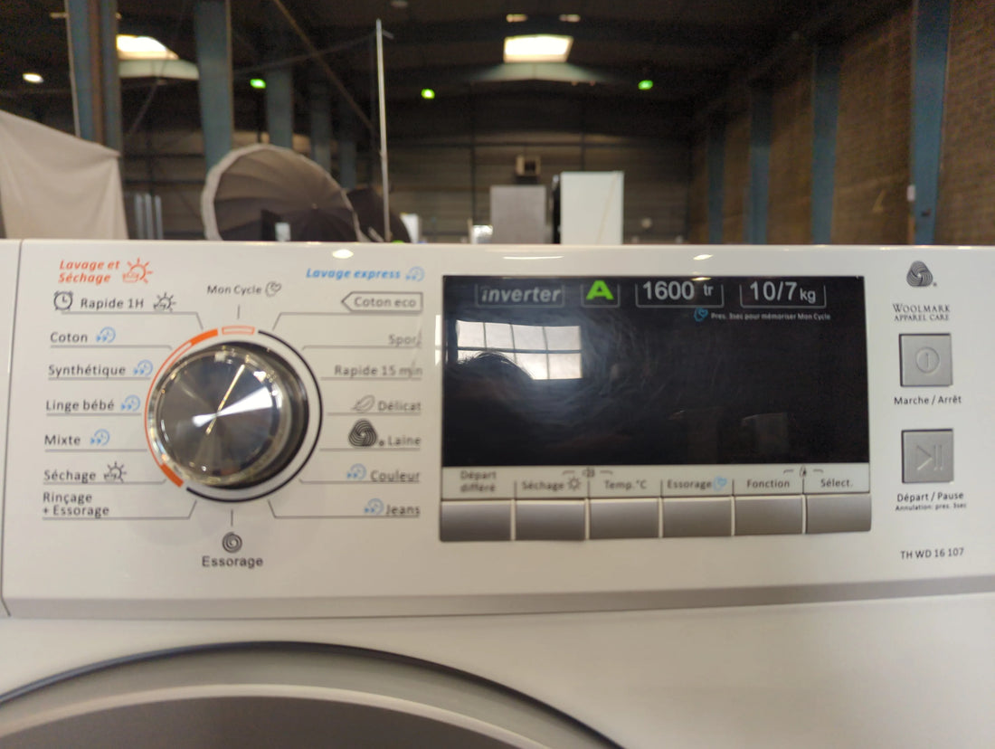 Lave-Linge Sechant 10 kg Reconditionné THOMSON THWD16107 BLANC