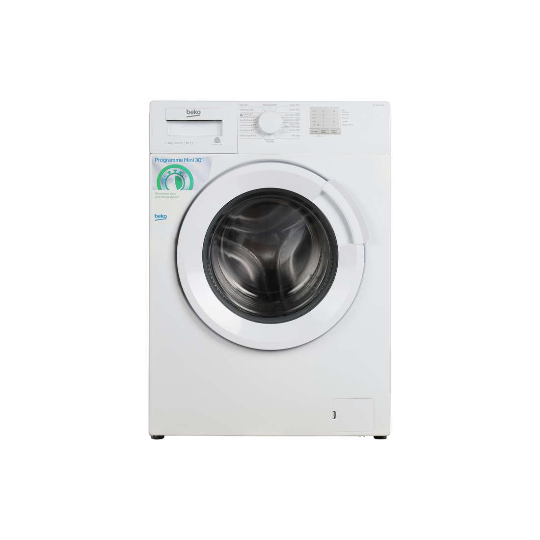 Lave-Linge Hublot 6 kg Reconditionné BEKO DWTV6621XWOW : vue de face
