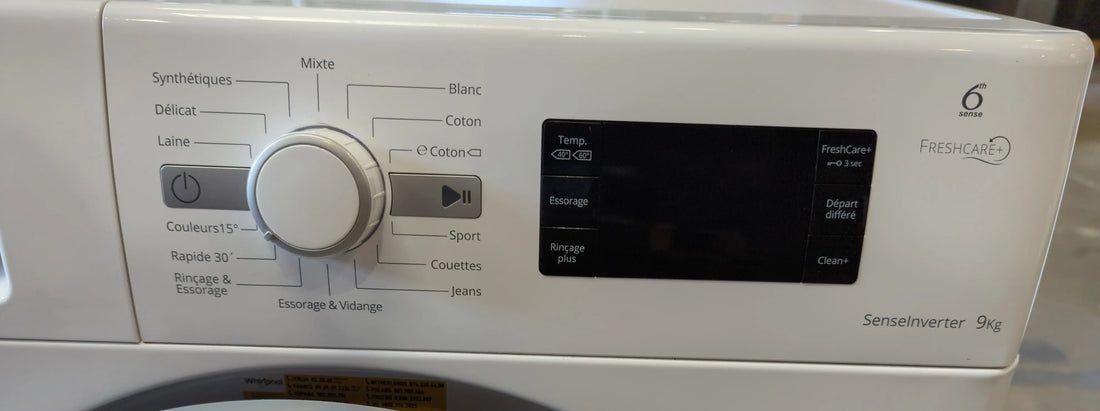 Lave-Linge Hublot 9 kg Reconditionné WHIRLPOOL FWG91484WSFR