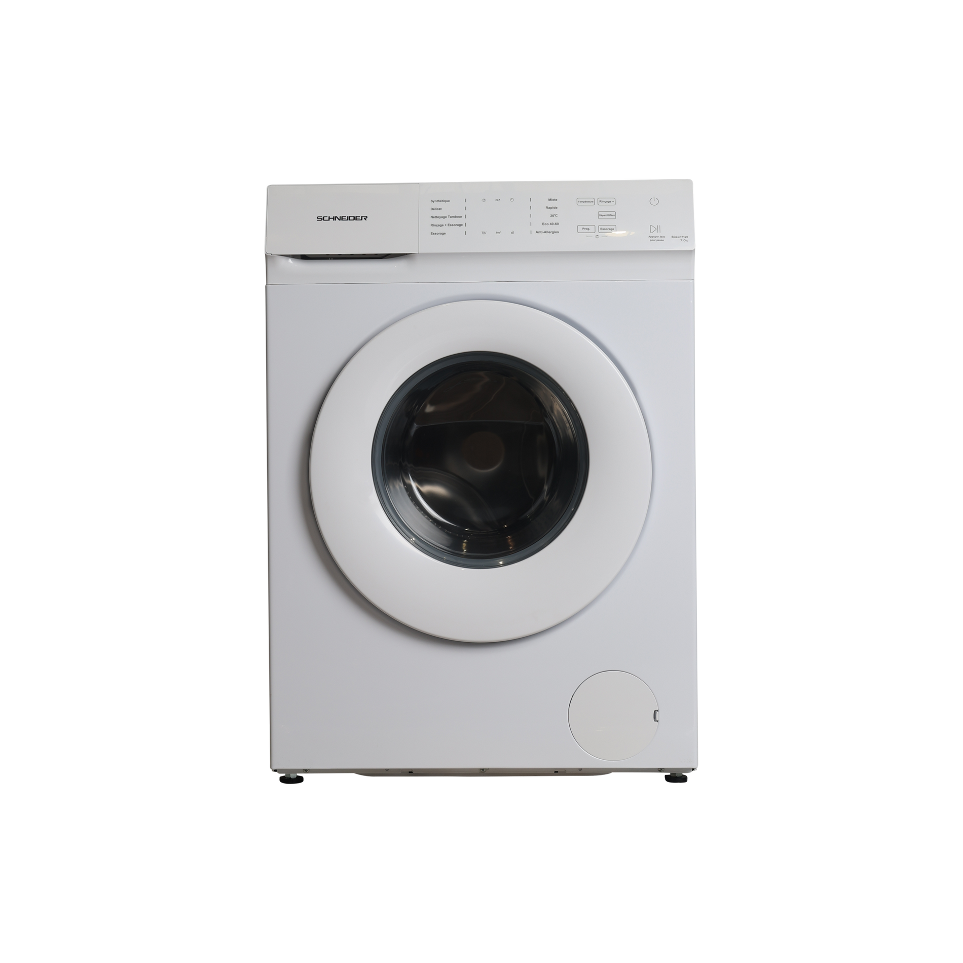 Lave-Linge Hublot 7 kg Reconditionné SCHNEIDER SCLLF7120 : vue de face