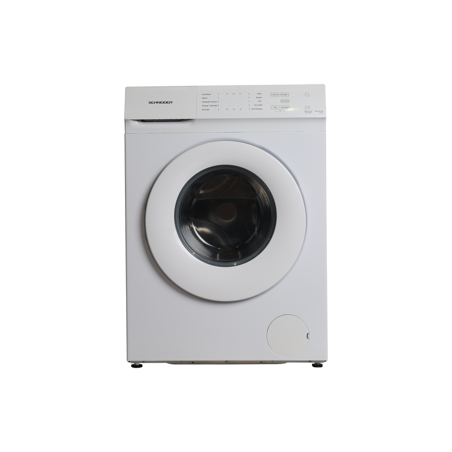 Lave-Linge Hublot 7 kg Reconditionné SCHNEIDER SCLLF7120 : vue de face