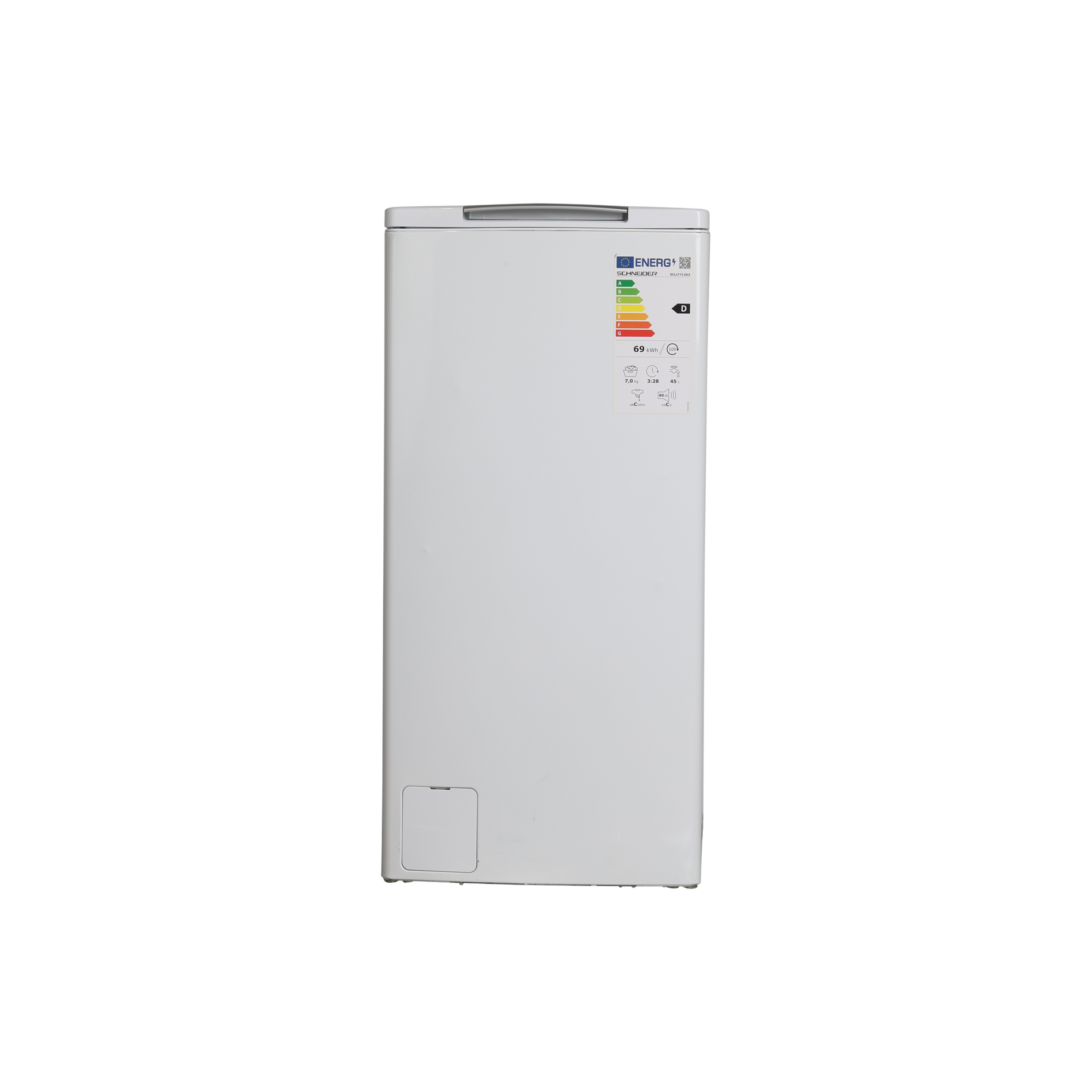 Lave-Linge Top 7 kg Reconditionné SCHNEIDER SCLLT712D3 : vue de face