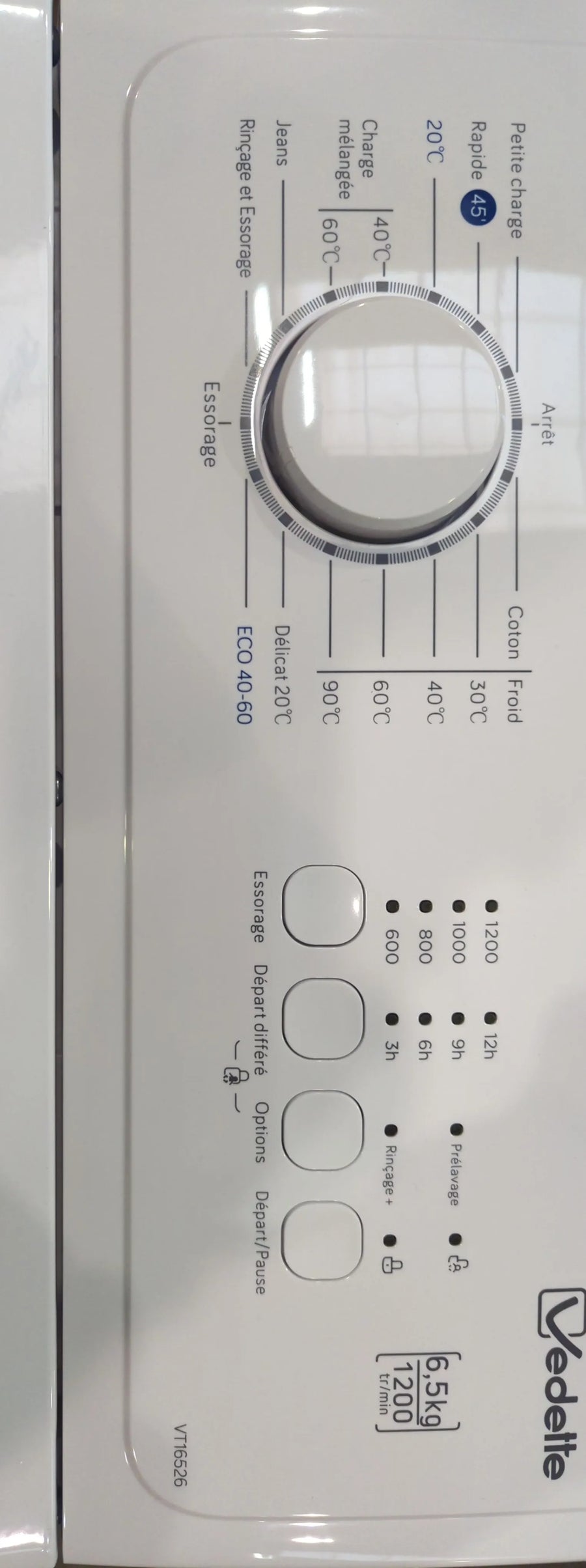 Lave-Linge Top 6.5 kg Reconditionné VEDETTE TV16526