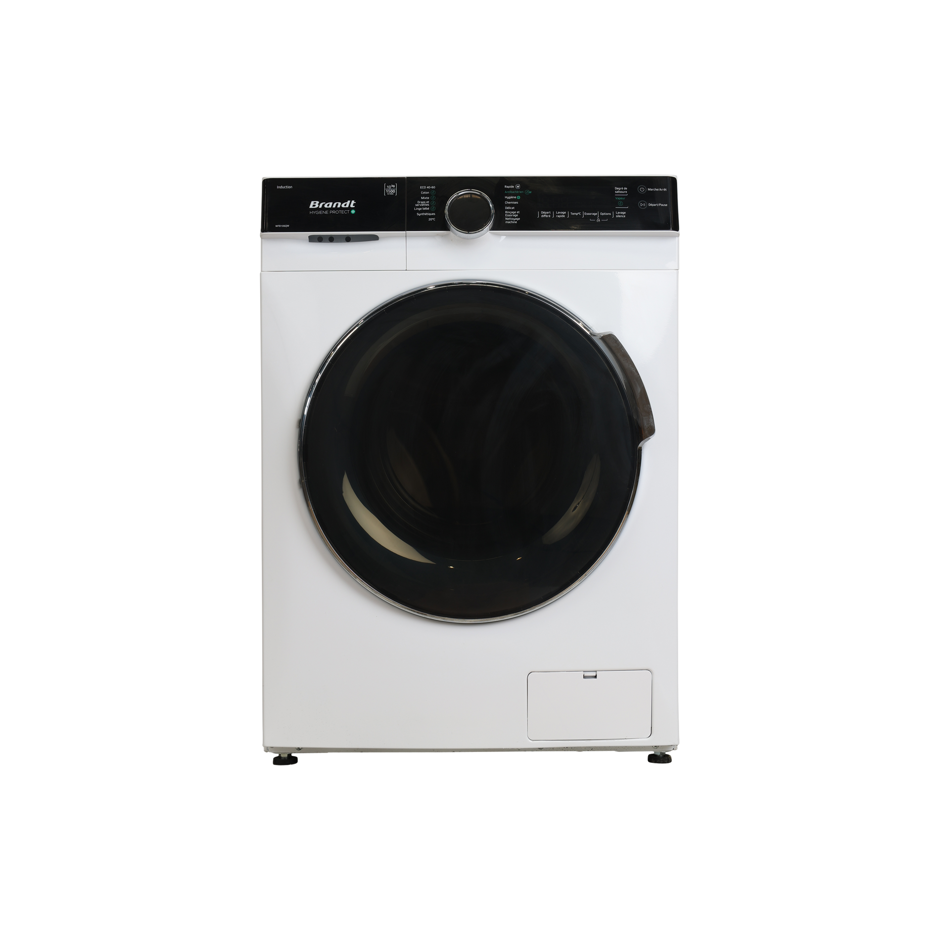 Lave-Linge Hublot 10 kg Reconditionné BRANDT WFB106QW : vue de face