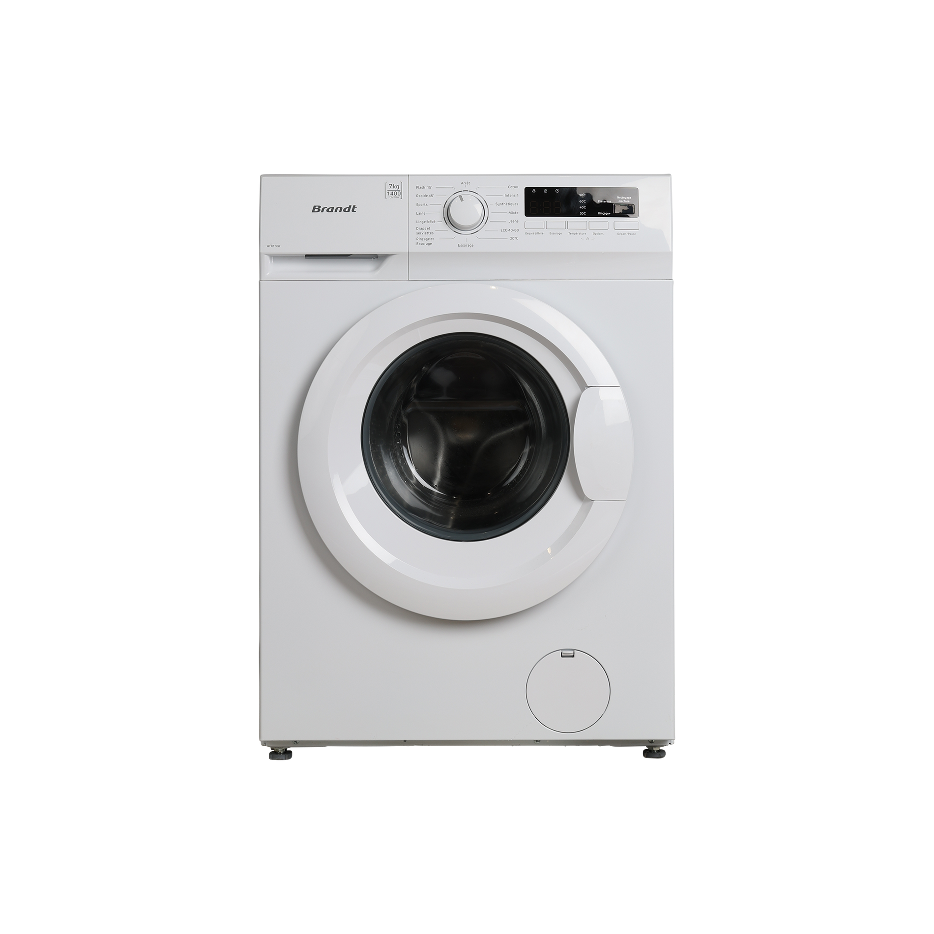 Lave-Linge Hublot 7 kg Reconditionné BRANDT WFB170W : vue de face