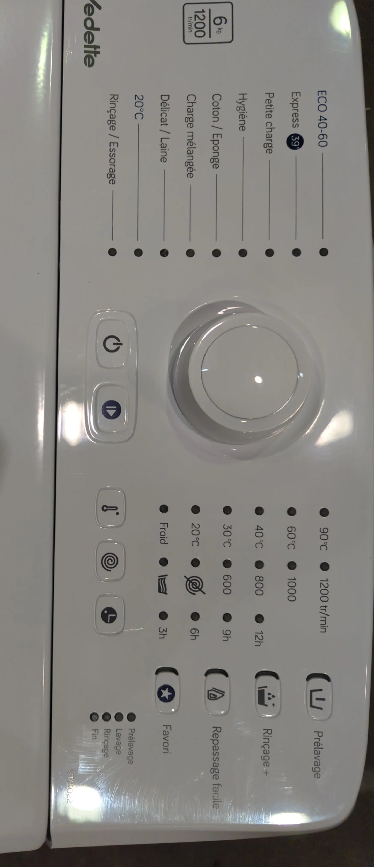 Lave-Linge Top 6 kg Reconditionné VEDETTE VT16022 : détails