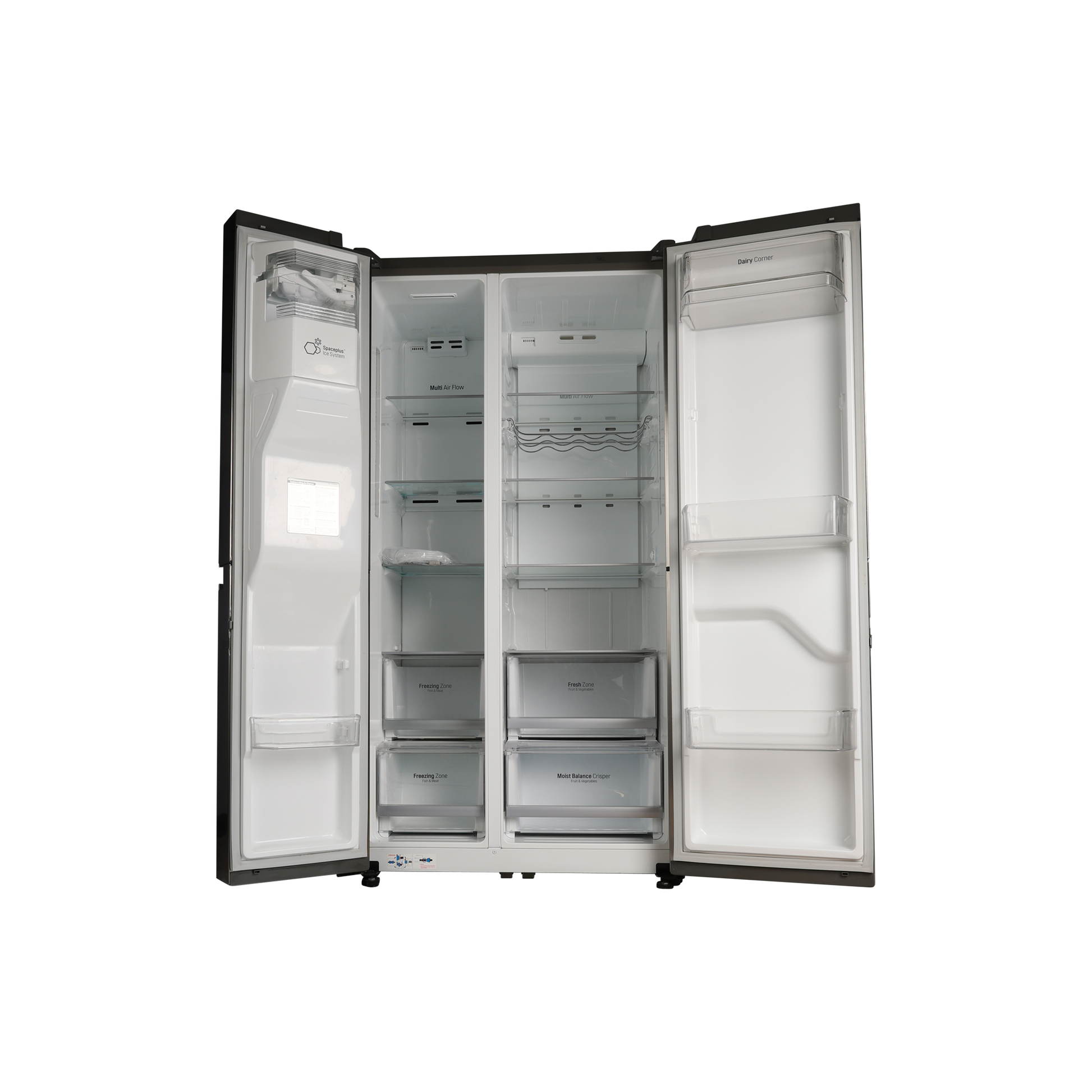 Réfrigérateur Américain 601 L Reconditionné LG GSL6691PS : vue de l'intérieur