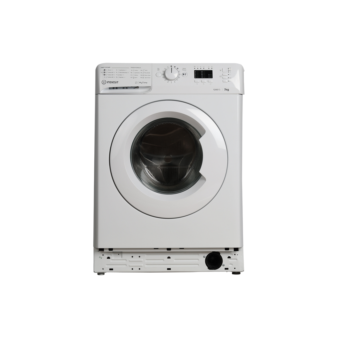 Lave-Linge Hublot 7 kg Reconditionné INDESIT MTWA71252WEE : vue de face