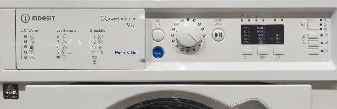 Lave-Linge Hublot 9 kg Reconditionné INDESIT BI WMIL 91484 EU