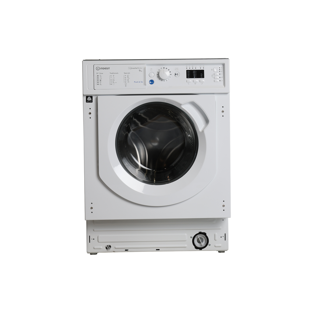 Lave-Linge Hublot 9 kg Reconditionné INDESIT BI WMIL 91484 EU : vue de face