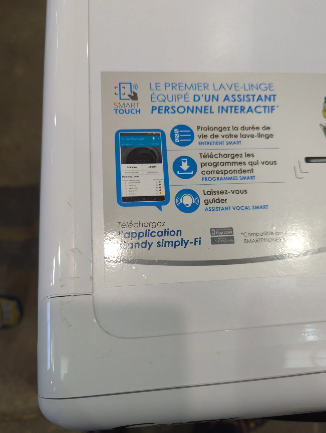 Lave-Linge Hublot 10 kg Reconditionné CANDY CS1410TXMBE/1-47 : détails