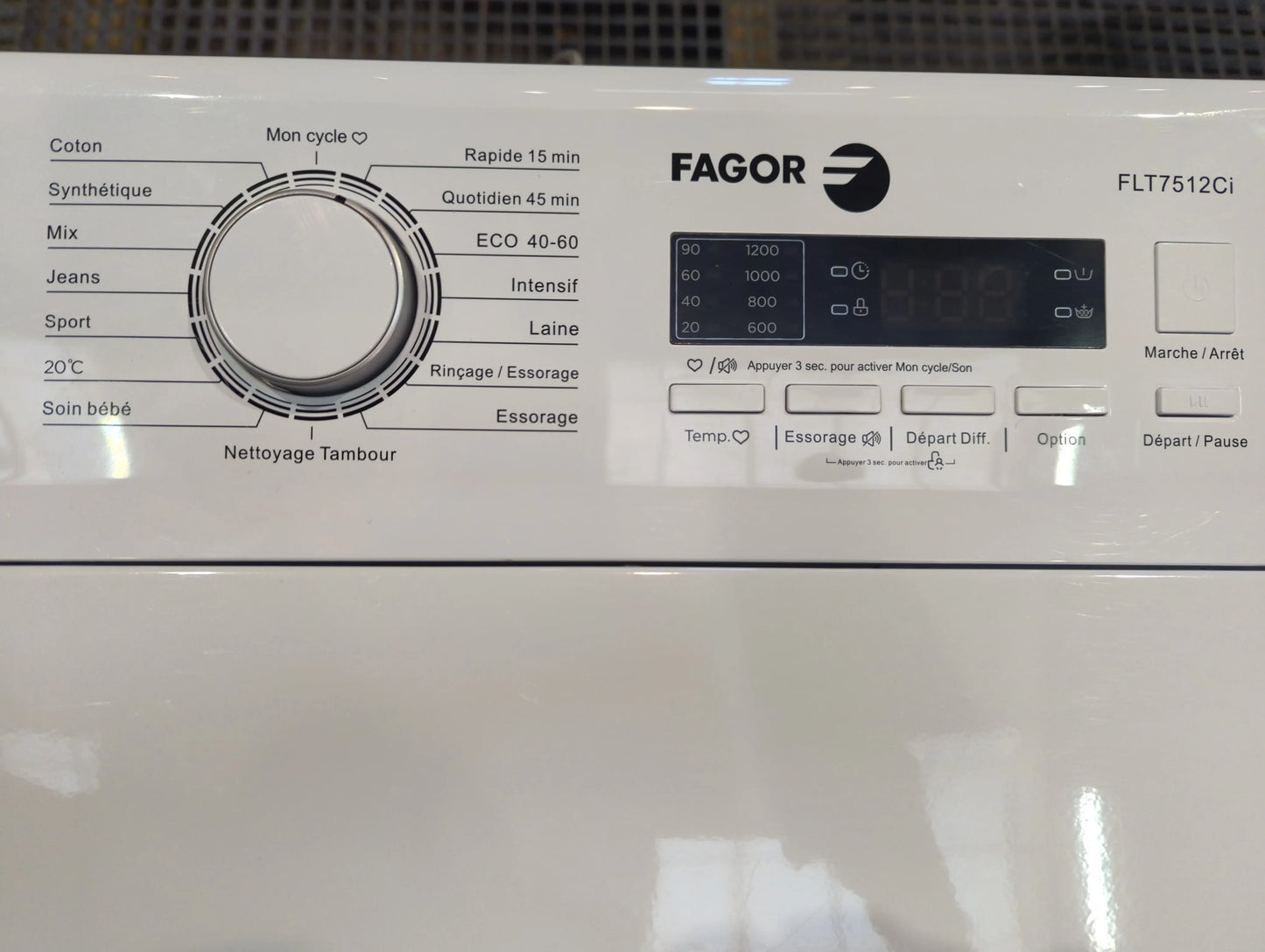 Lave-Linge Top 7.5 kg Reconditionné FAGOR FLT7512CI