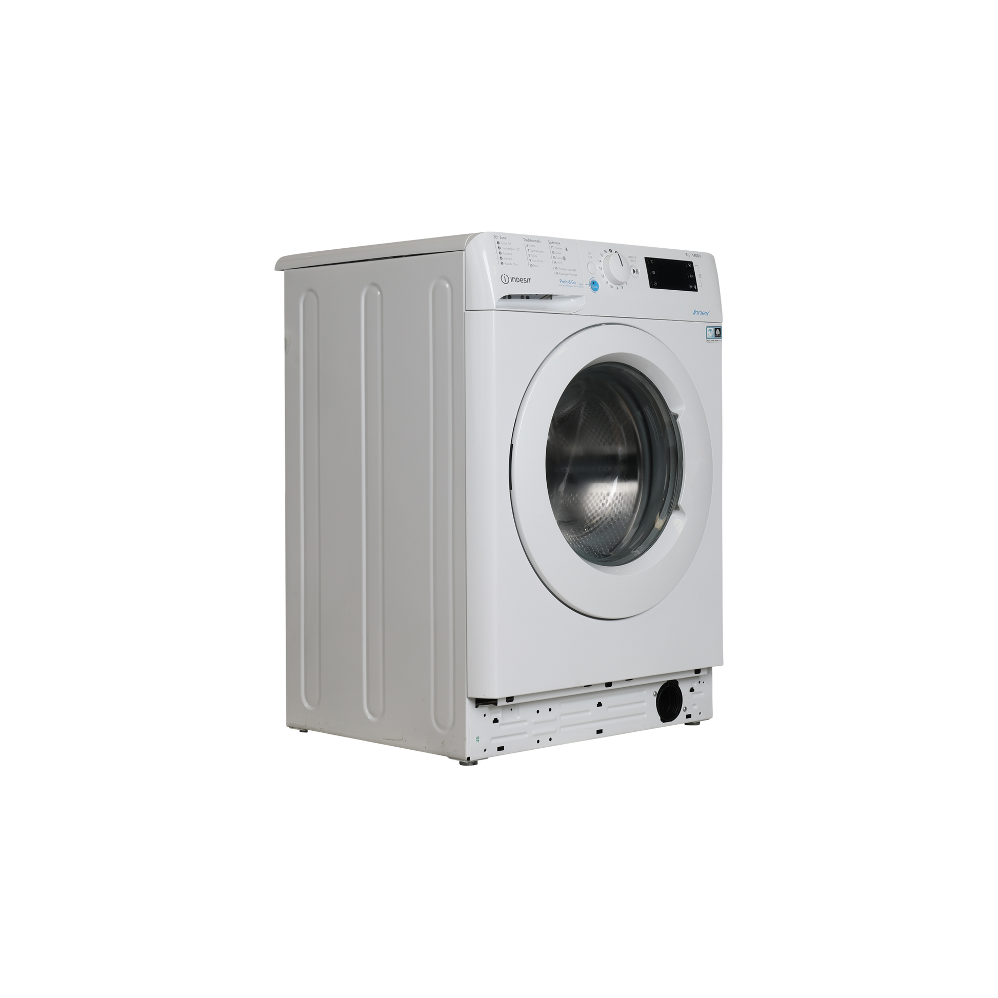 Lave-Linge Hublot 7 kg Reconditionné INDESIT BWE71452XWFRN : vue du côté gauche