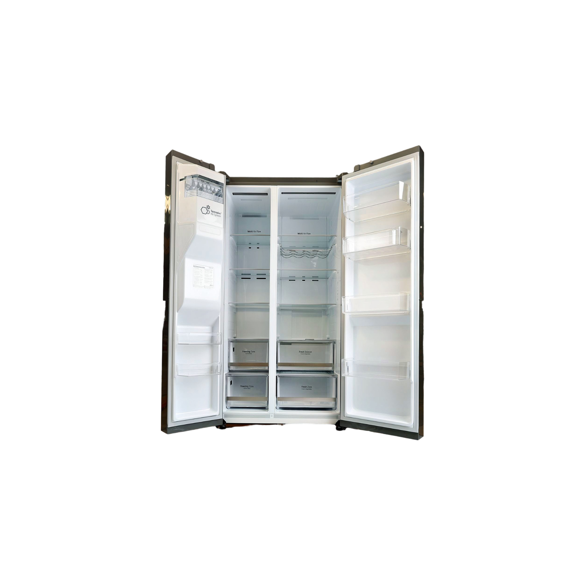 Réfrigérateur Américain 635 L Reconditionné LG GSLV80DSLF : vue de l'intérieur
