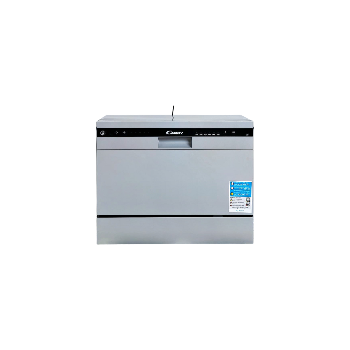 Lave-Vaisselle Pose Libre 6 Cvts Reconditionné CANDY CDCP6S : vue de face