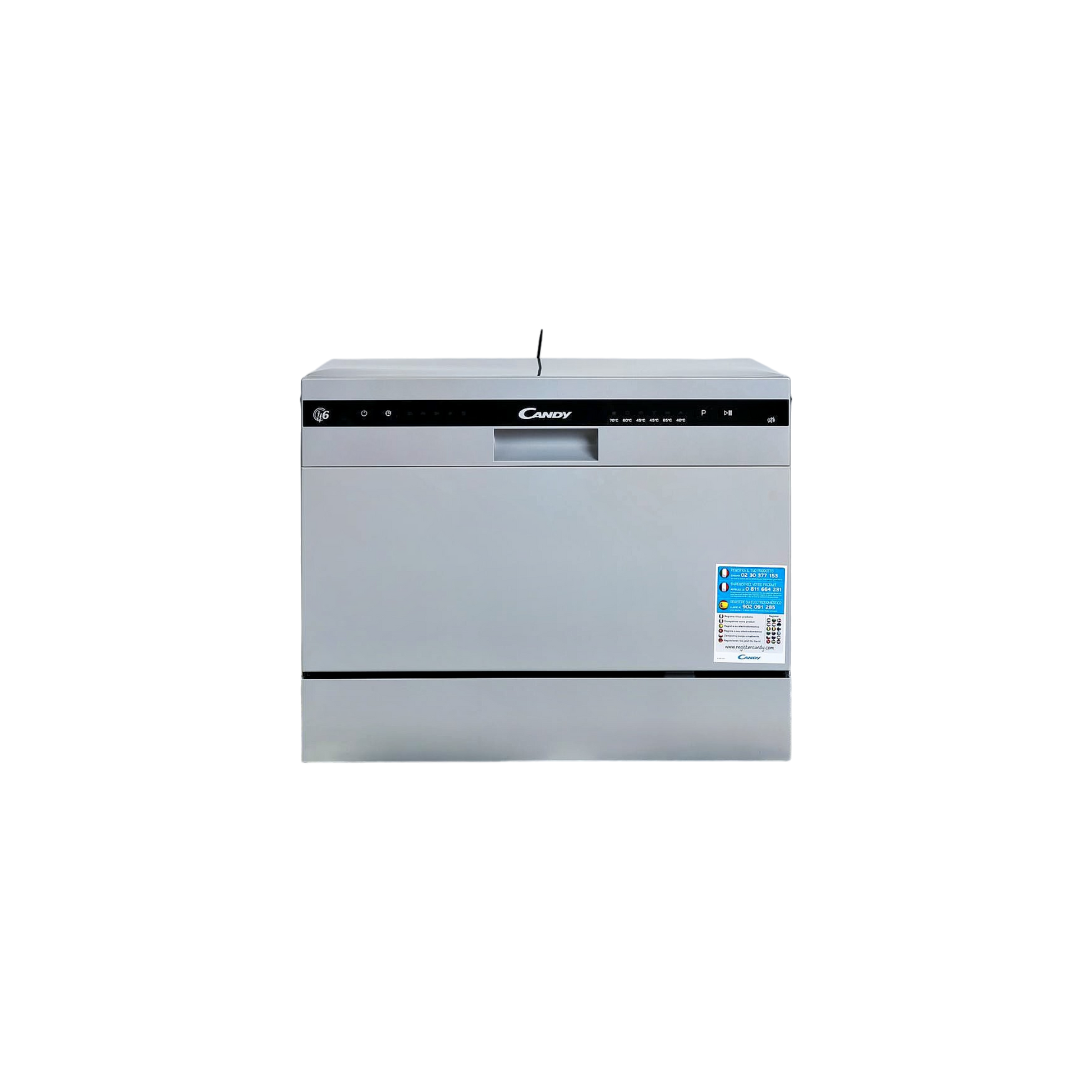 Lave-Vaisselle Pose Libre 6 Cvts Reconditionné CANDY CDCP6S : vue de face