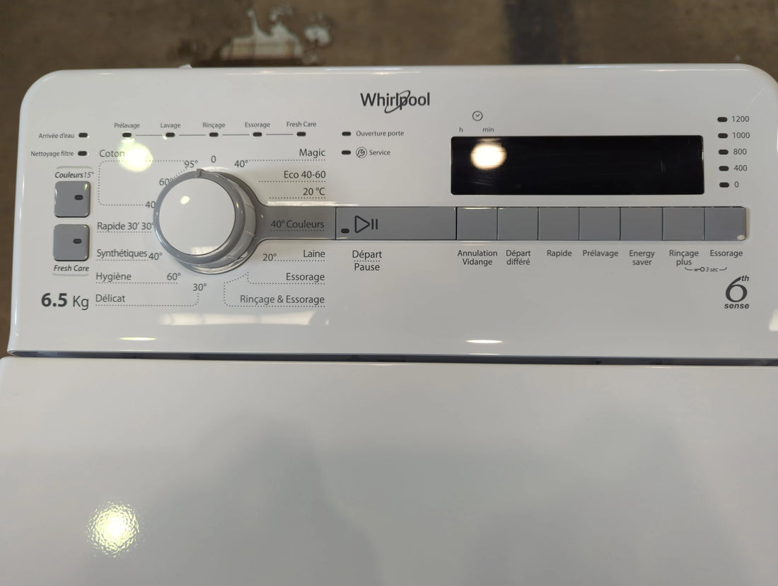 Lave-Linge Top 6.5 kg Reconditionné WHIRLPOOL TDLR65231FRN