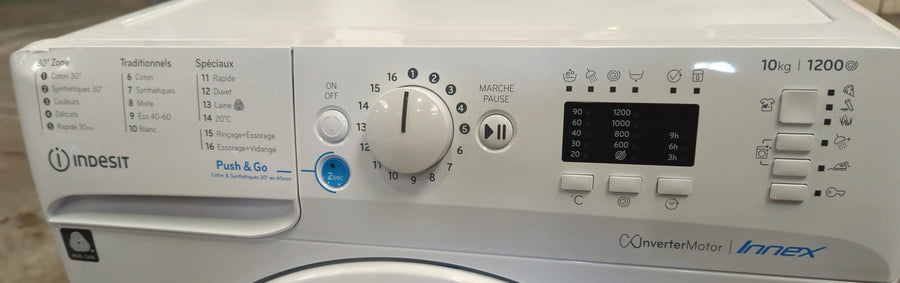 Lave-Linge Hublot 10 kg Reconditionné INDESIT BWA101283XWFRN