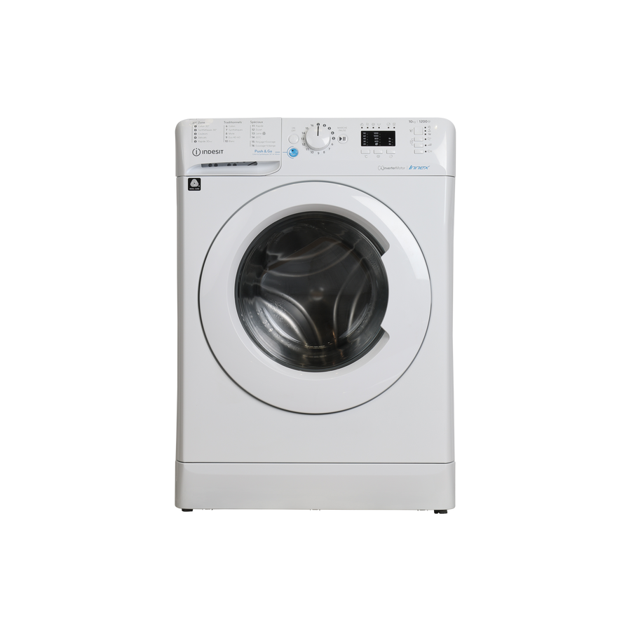 Lave-Linge Hublot 10 kg Reconditionné INDESIT BWA101283XWFRN : vue de face