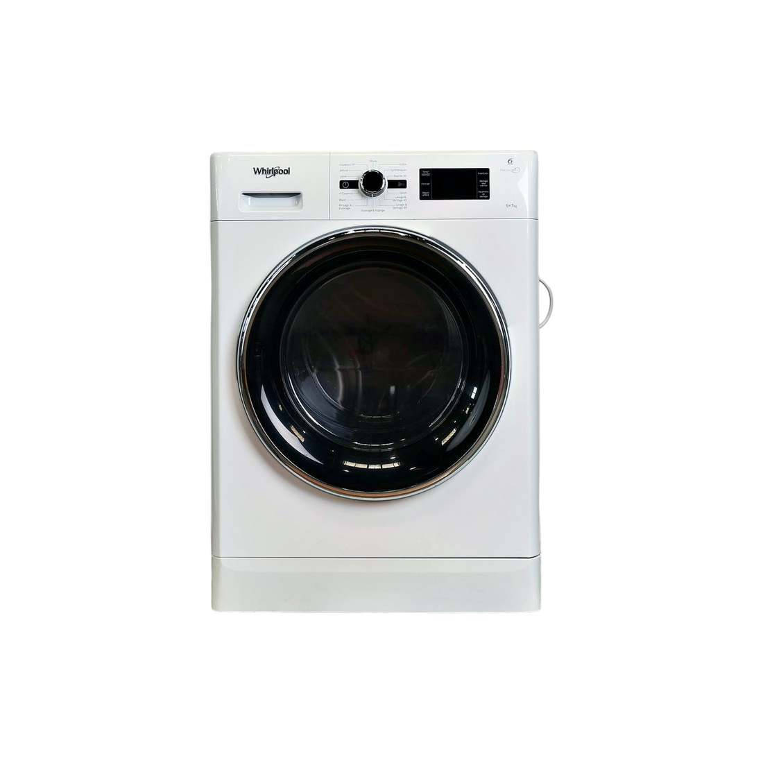 Lave-Linge Sechant 9 kg Reconditionné WHIRLPOOL FWDG97168BXFR : vue de face