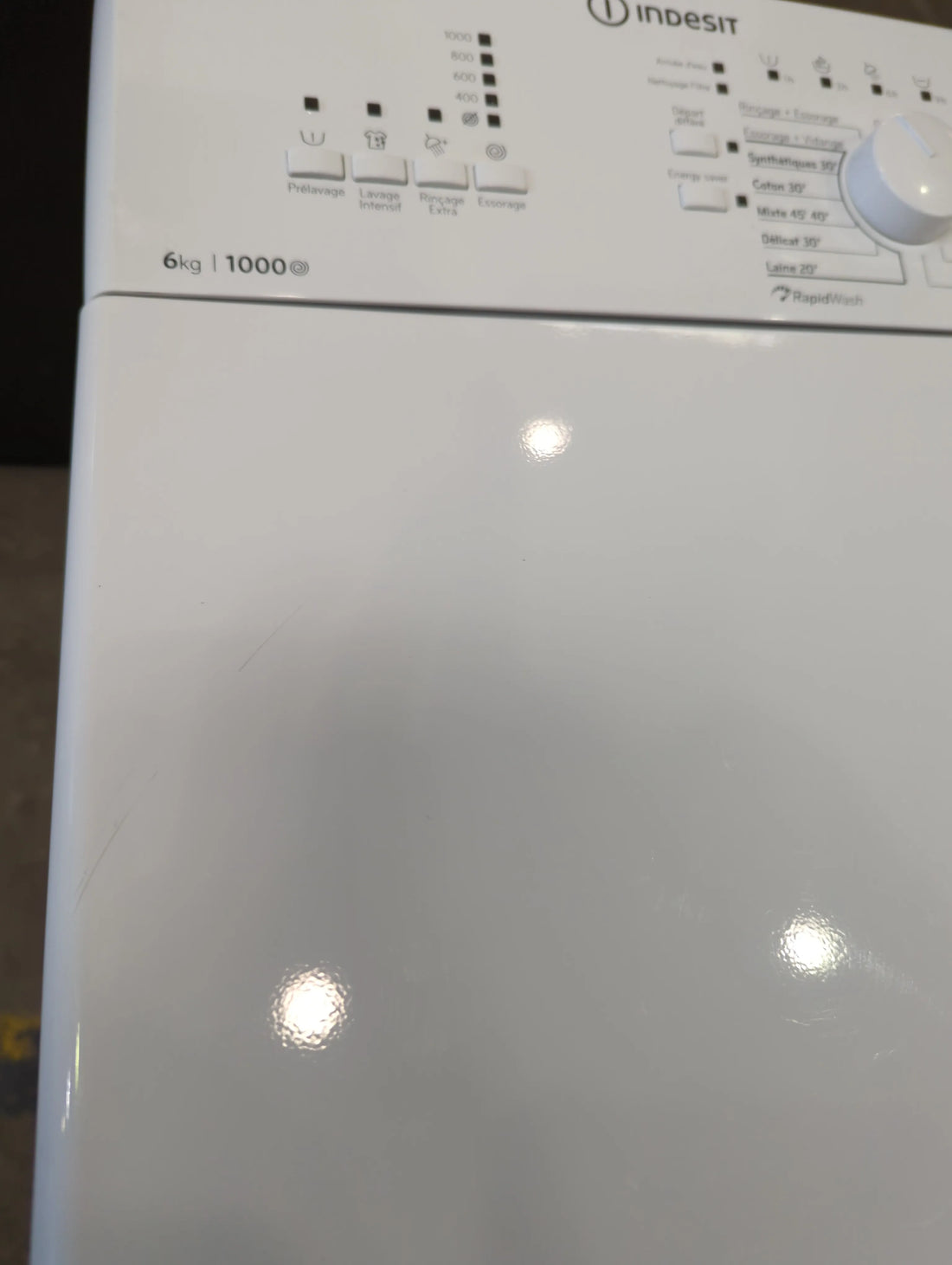 Lave-Linge Top 6 kg Reconditionné INDESIT BTWNL60400FR/N : détails