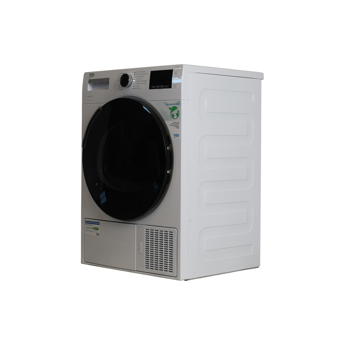 Seche-Linge Pompe À Chaleur 8 kg Reconditionné BEKO BDS8534W : vue du côté droit