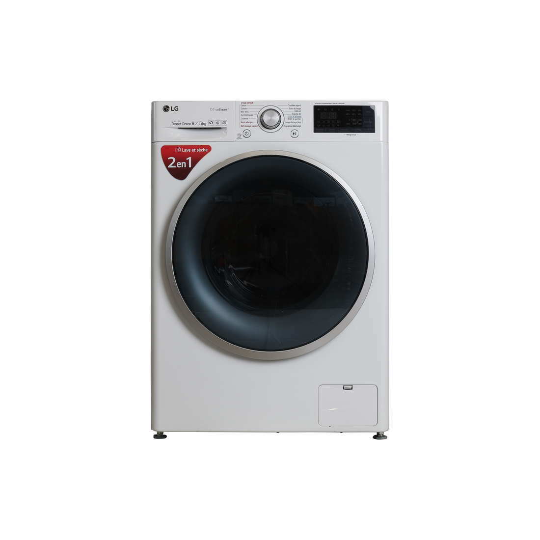 Lave-Linge Sechant 8 kg Reconditionné LG F854J71WRH : vue de face