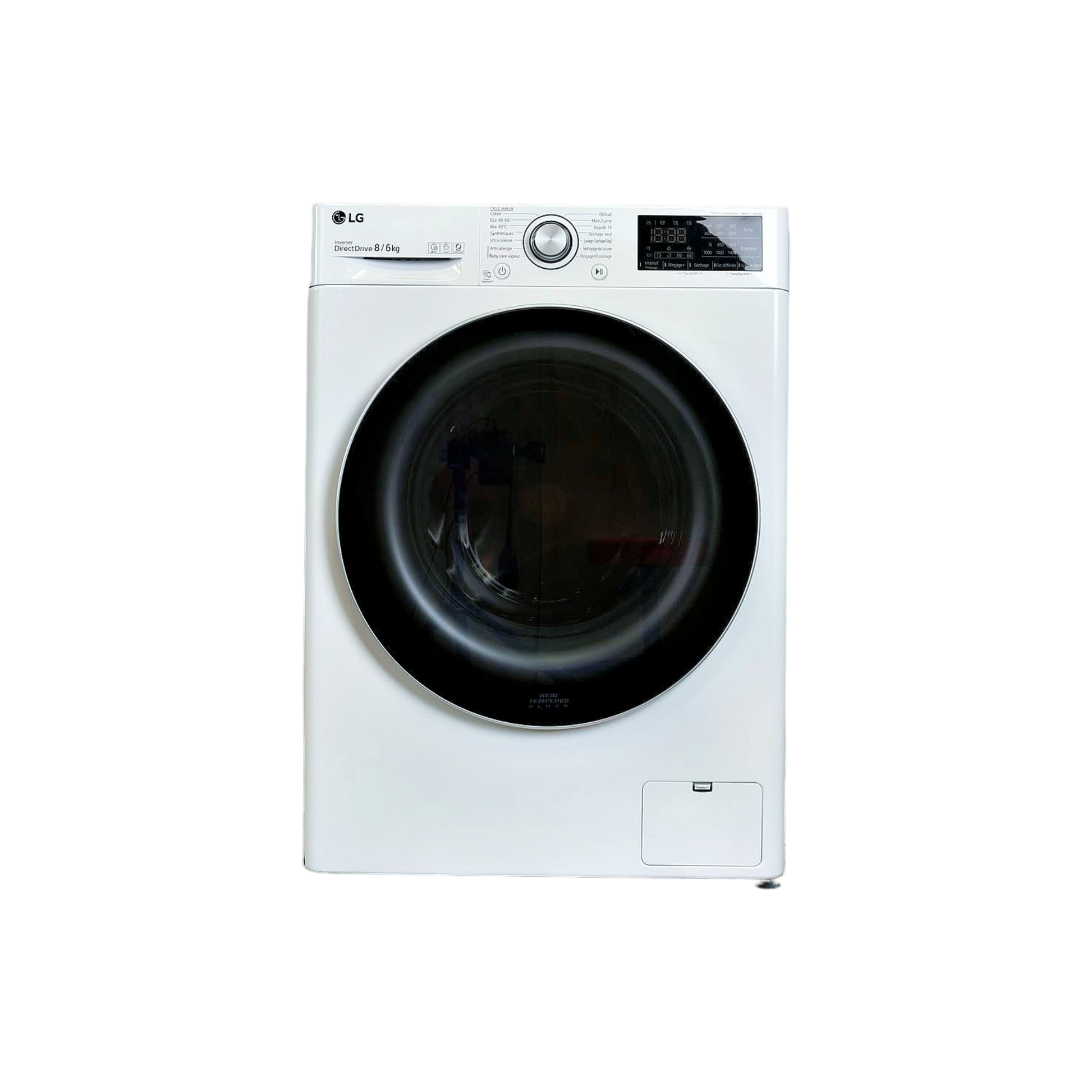 Lave-Linge Sechant 8 kg Reconditionné LG F864V31WRS : vue de face