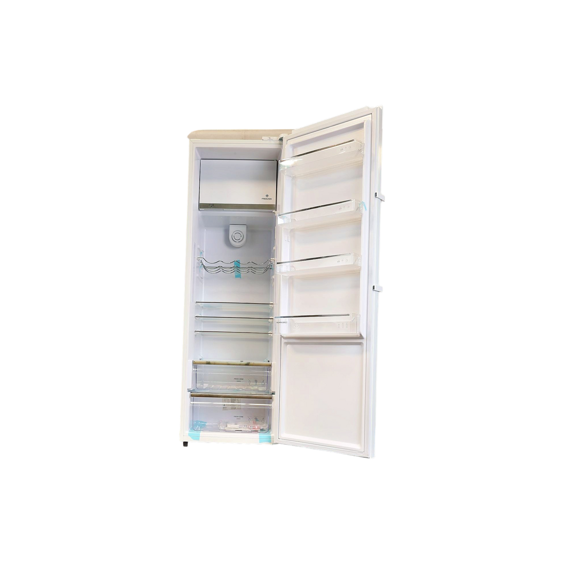 Réfrigérateur Une Porte 330 L Reconditionné SCHNEIDER SCODF335W : vue de l'intérieur