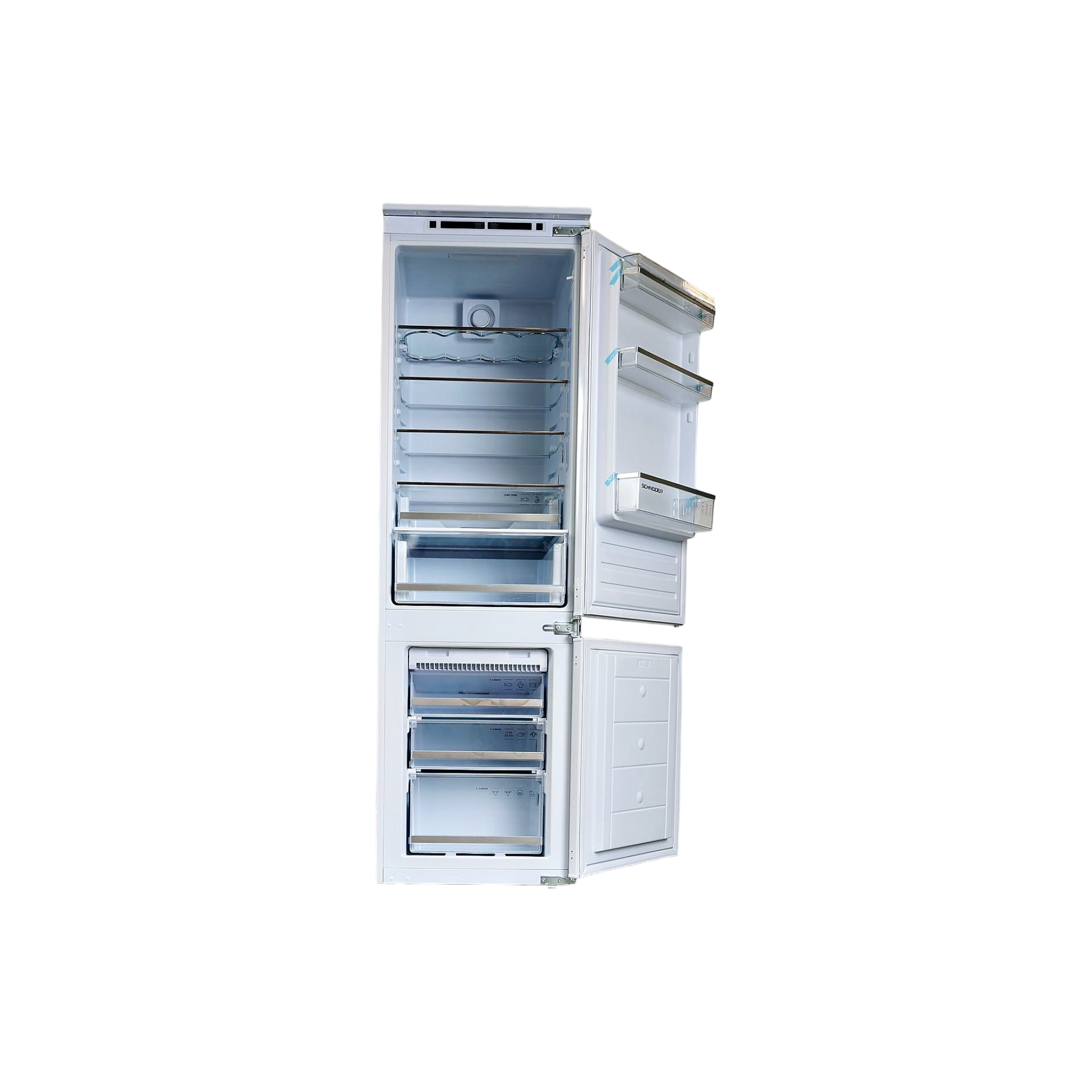 Réfrigérateur Encastrable 246 L Reconditionné SCHNEIDER SCRCA177BN : vue de l'intérieur